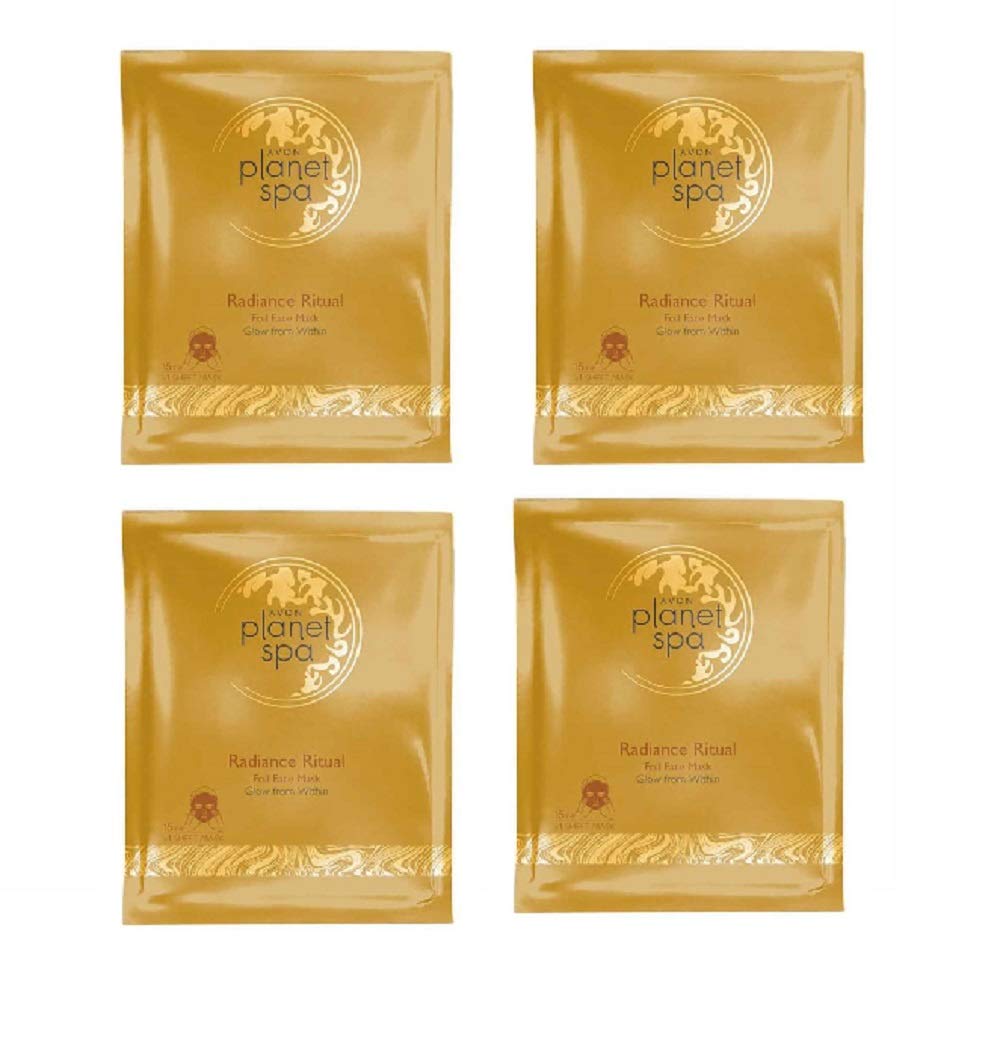 Avon Planet Spa Heavenly Radiance Foil Face Masks - Pack of 4
