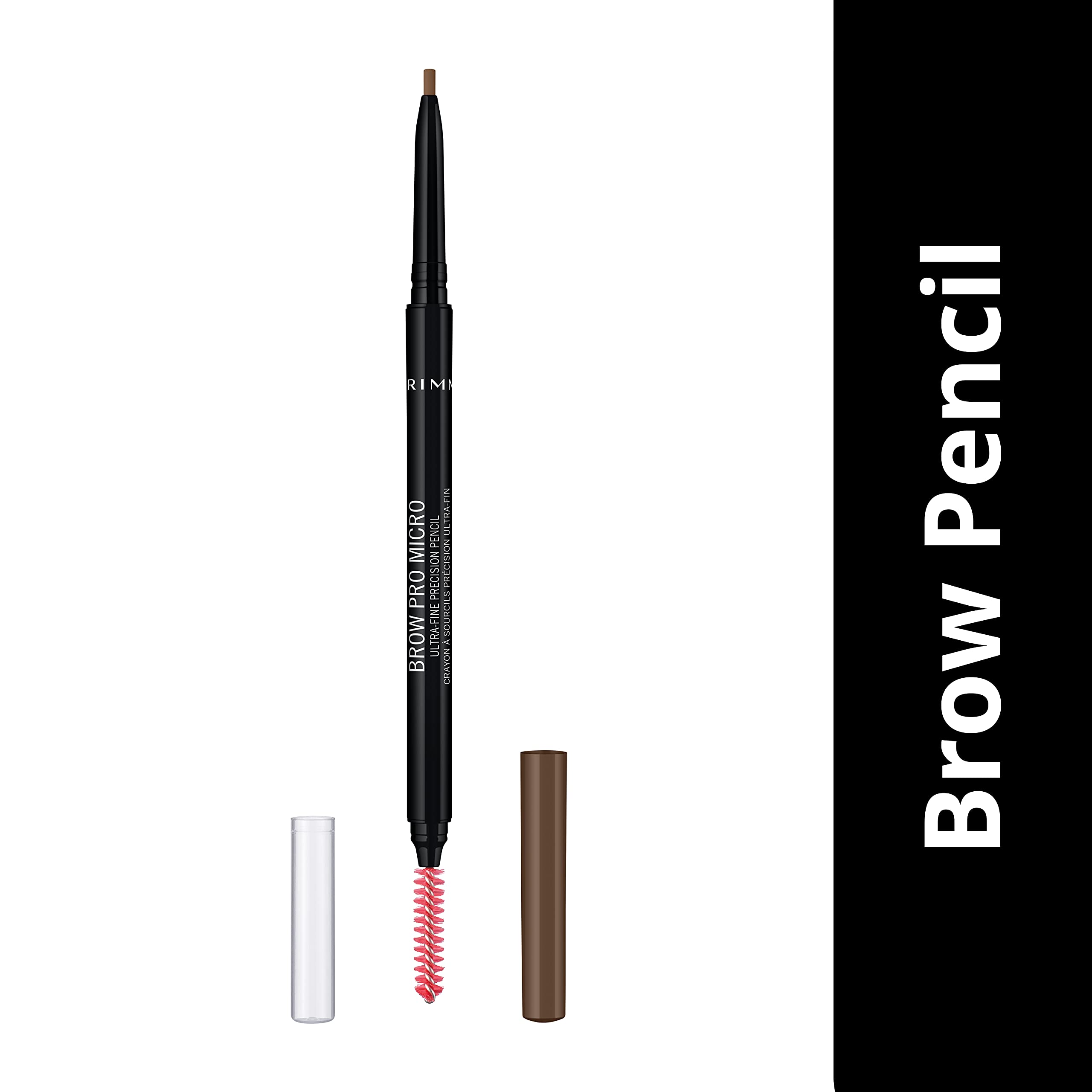 Rimmel London Brow Pro Micro Precision Pencil & Brush, Soft Brown