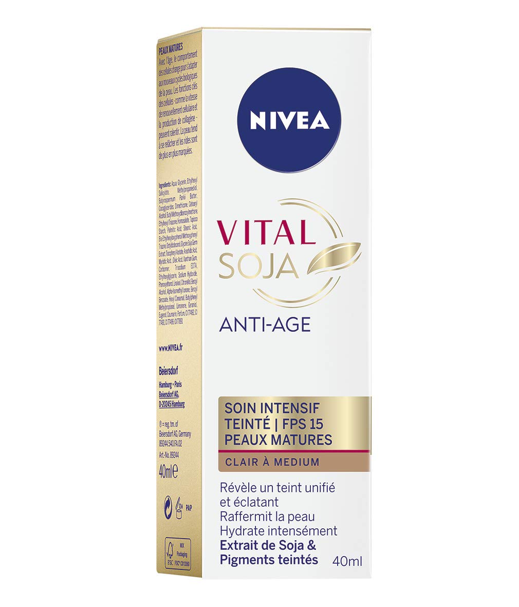 Nivea Vital Soy Anti-Ageing Serum SPF 15 - Light to Medium Tint