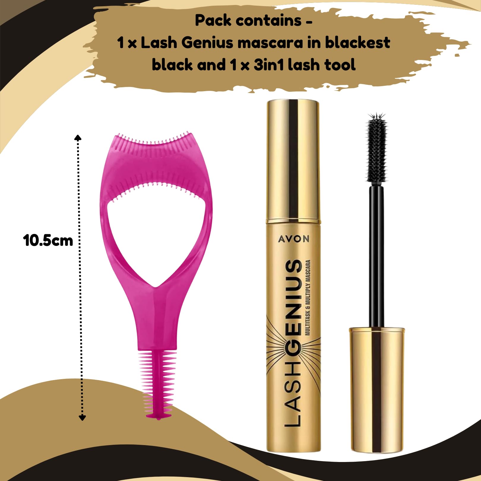 Ultimate Eye Makeup Kit with Lash Genius Mascara and 3-in-1 Tool