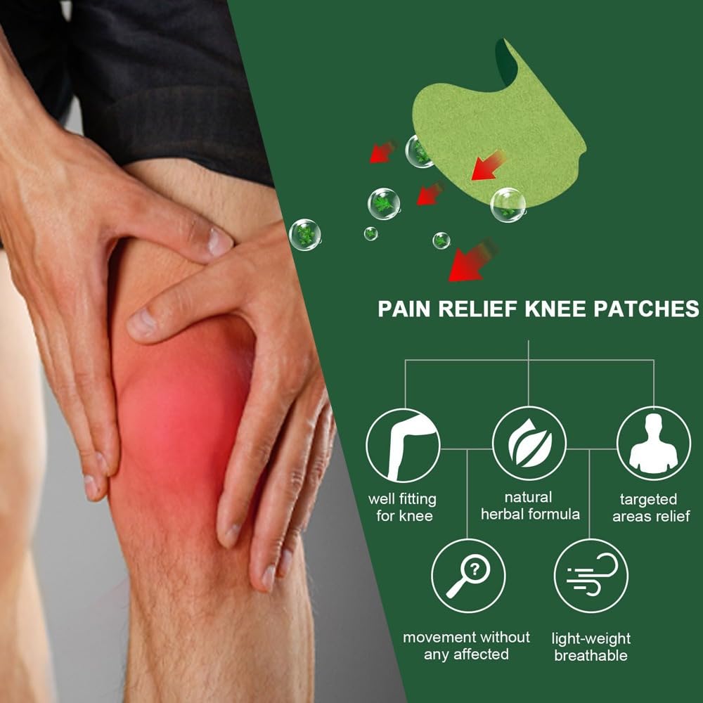 Knee Pain Relief Patch, Wellknee Pain Relief Patch Wellness Pain Relief Patch for Knee Relieves Muscle Soreness in Knee, Neck, Shoulder (20)