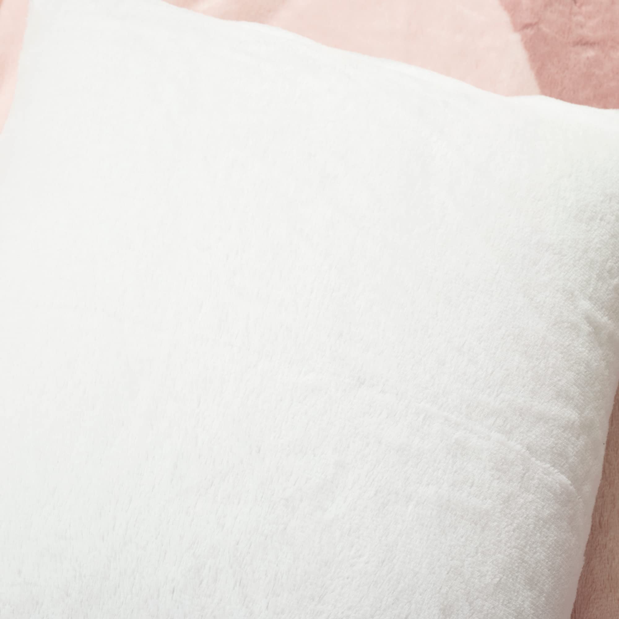 Lush Decor Dusty Rose Faux Fur Comforter Set for Full/Queen