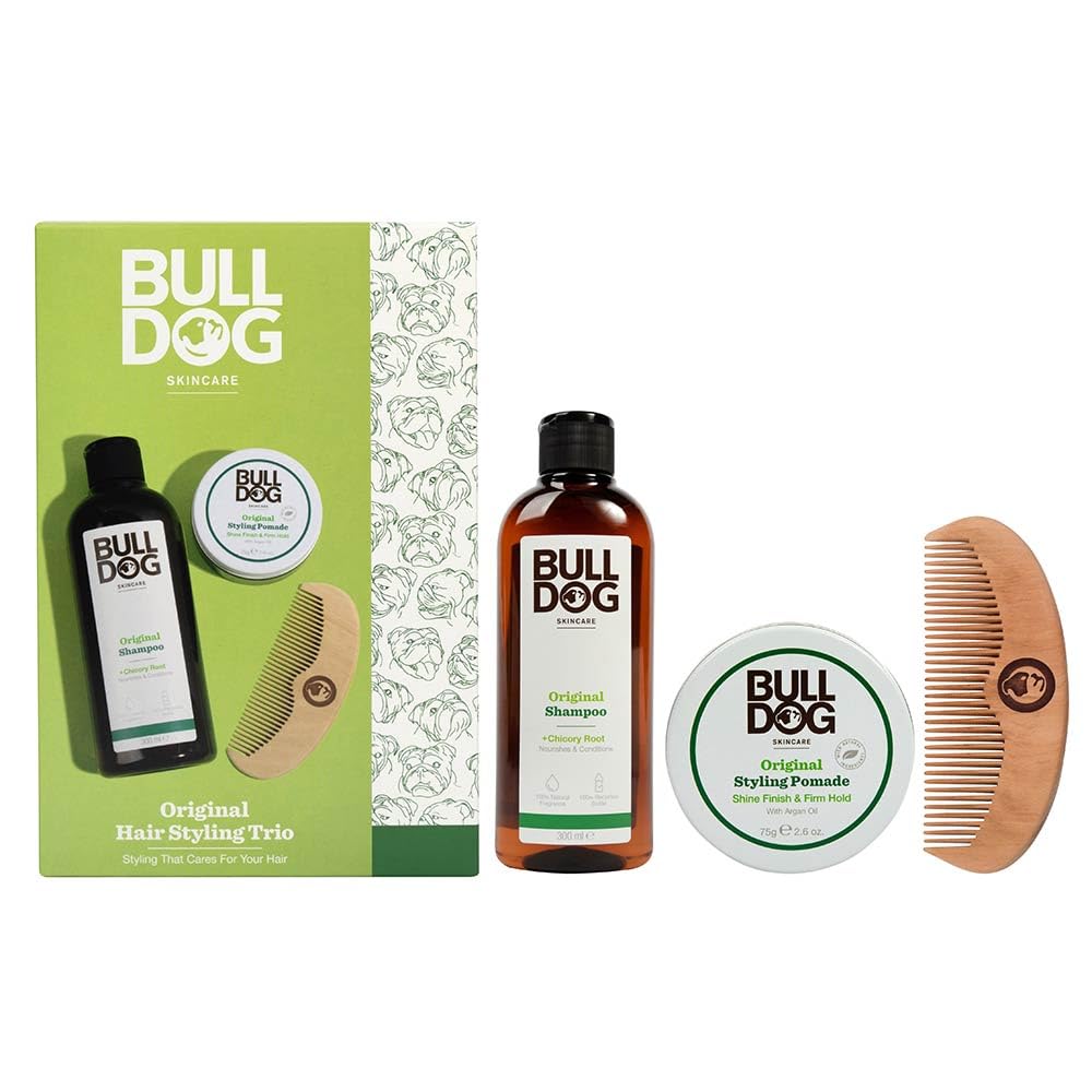 BULLDOG SKINCARE - Original Hair Styling Trio Giftset for Men | Hair Care Kit