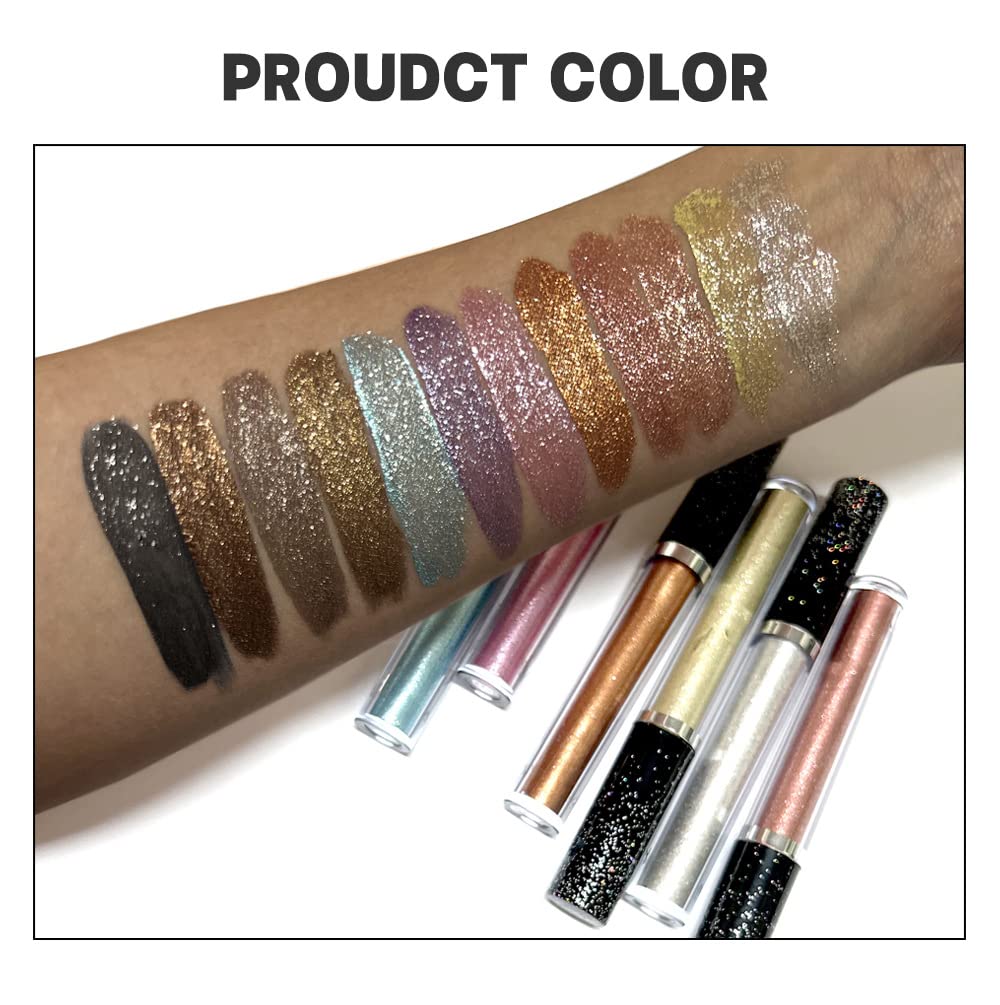 HOPHAT 12-Piece Waterproof Liquid Eyeshadow Set