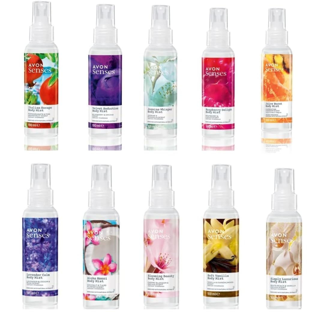 Avon Senses Mixed Scent Body Mists Set of 6