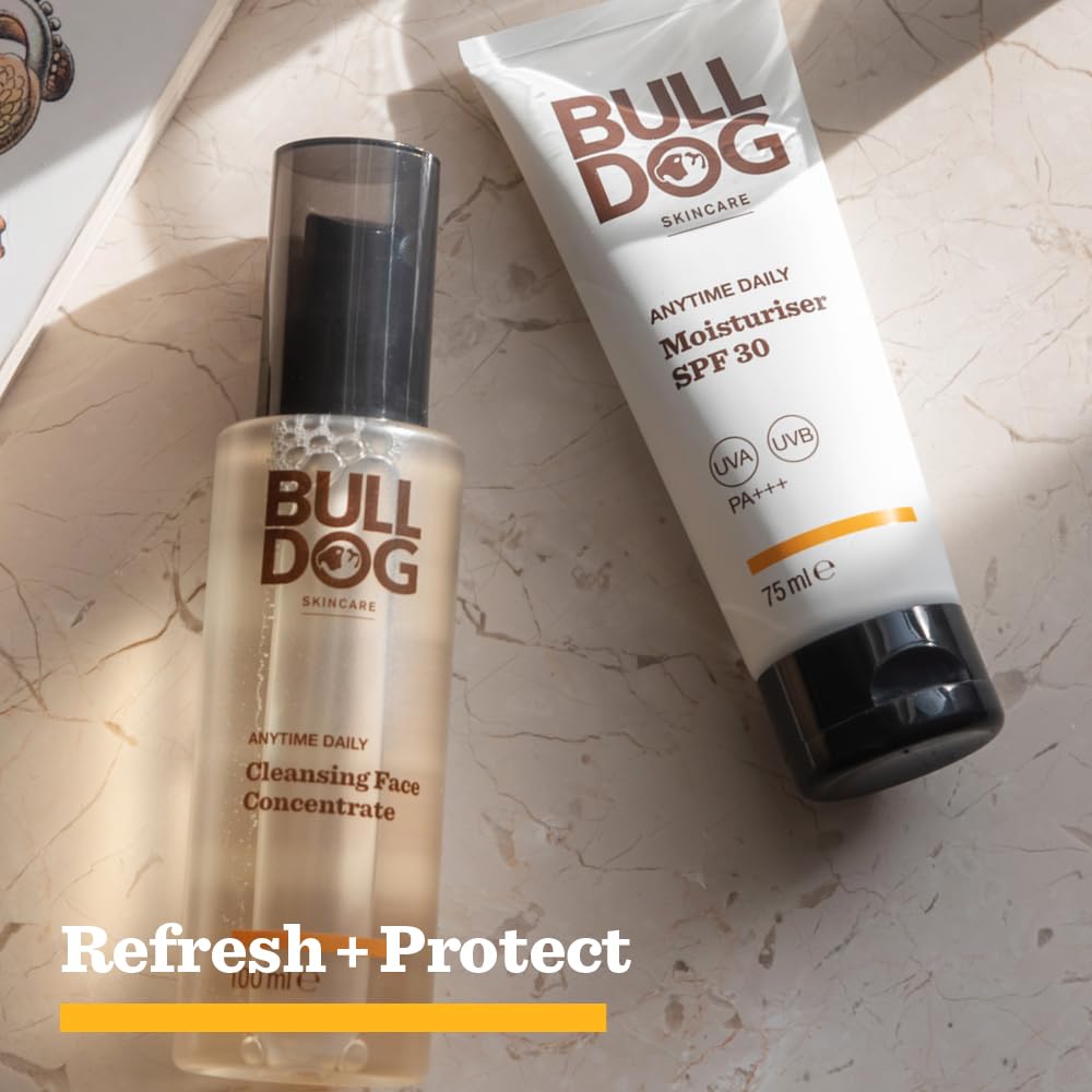 Bulldog Skincare Anytime Daily Moisturiser SFP 30 for Men Protect & Hydrate Skin 75ml