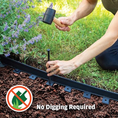 Master Mark 25ft Dig-Free Landscape Edging Kit with Anchoring Stakes