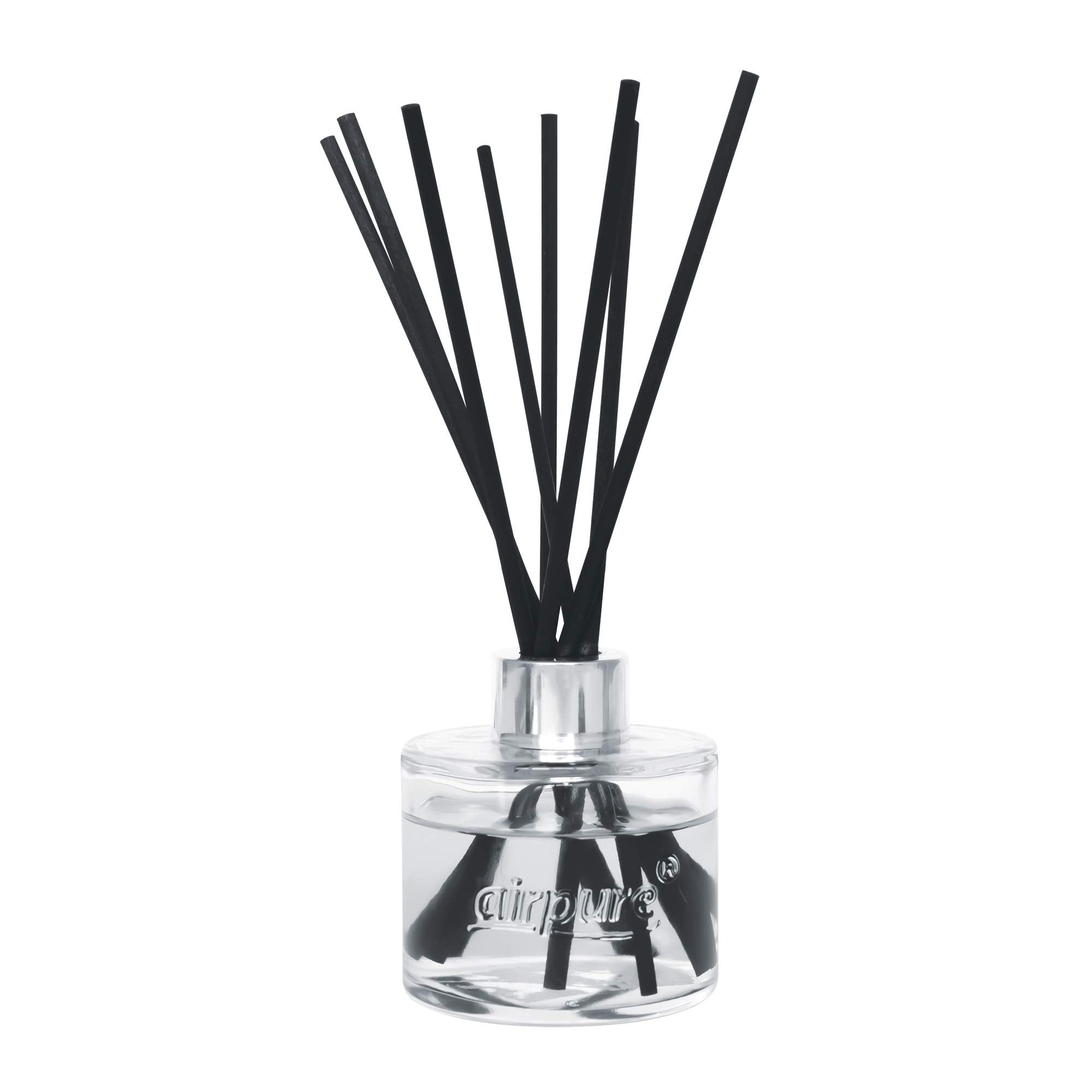 AIRPURE Reed Diffuser, 100ml Oil Set with Sticks, 8X Black Reeds, Continuous Room Scent, Diffusers for Home Use in Living Room, Kitchen or As Bathroom Freshener - Linen Room Fragrance