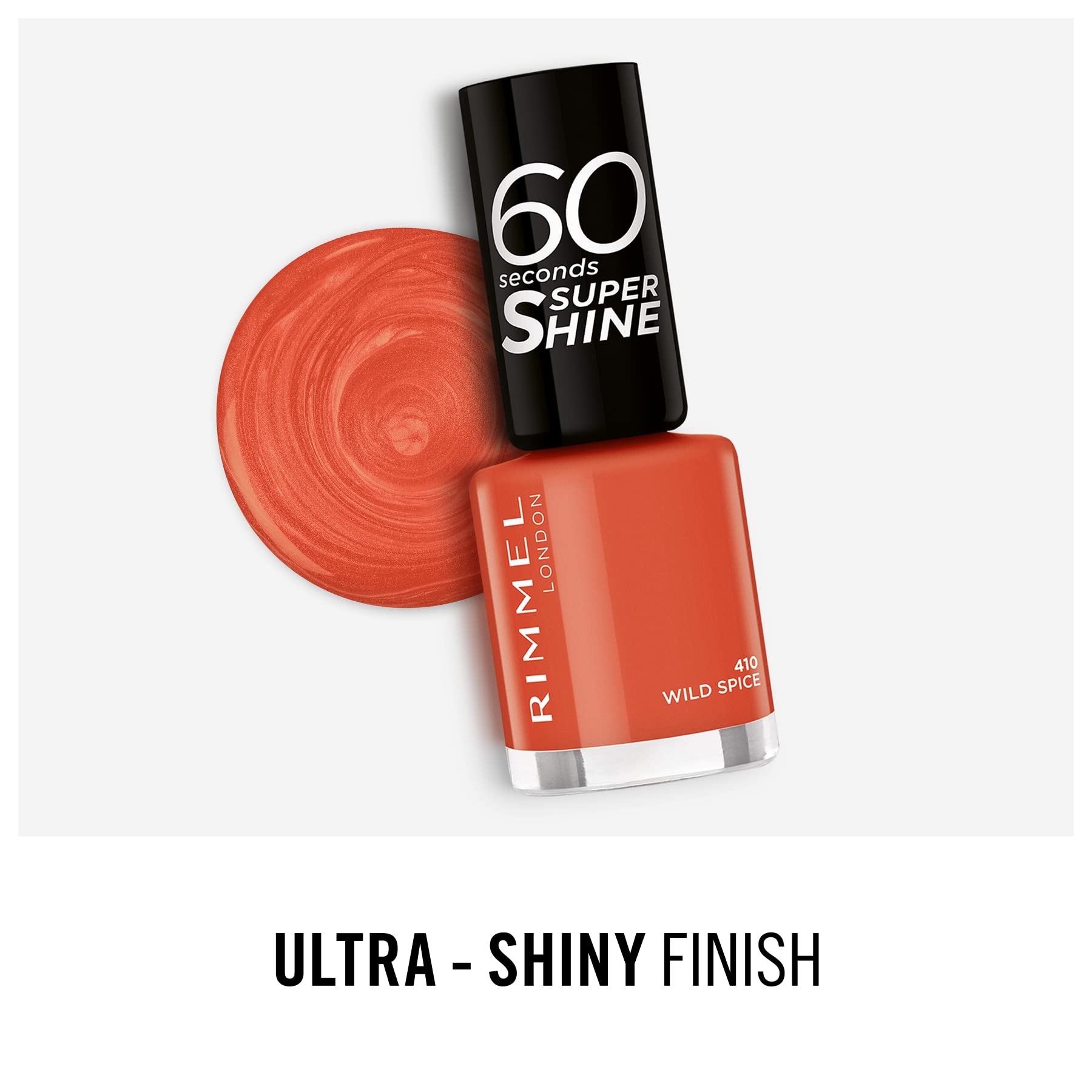 Rimmel 60 Seconds Super-Shine Nail Polish, 410 Wild Spice, 8 ml