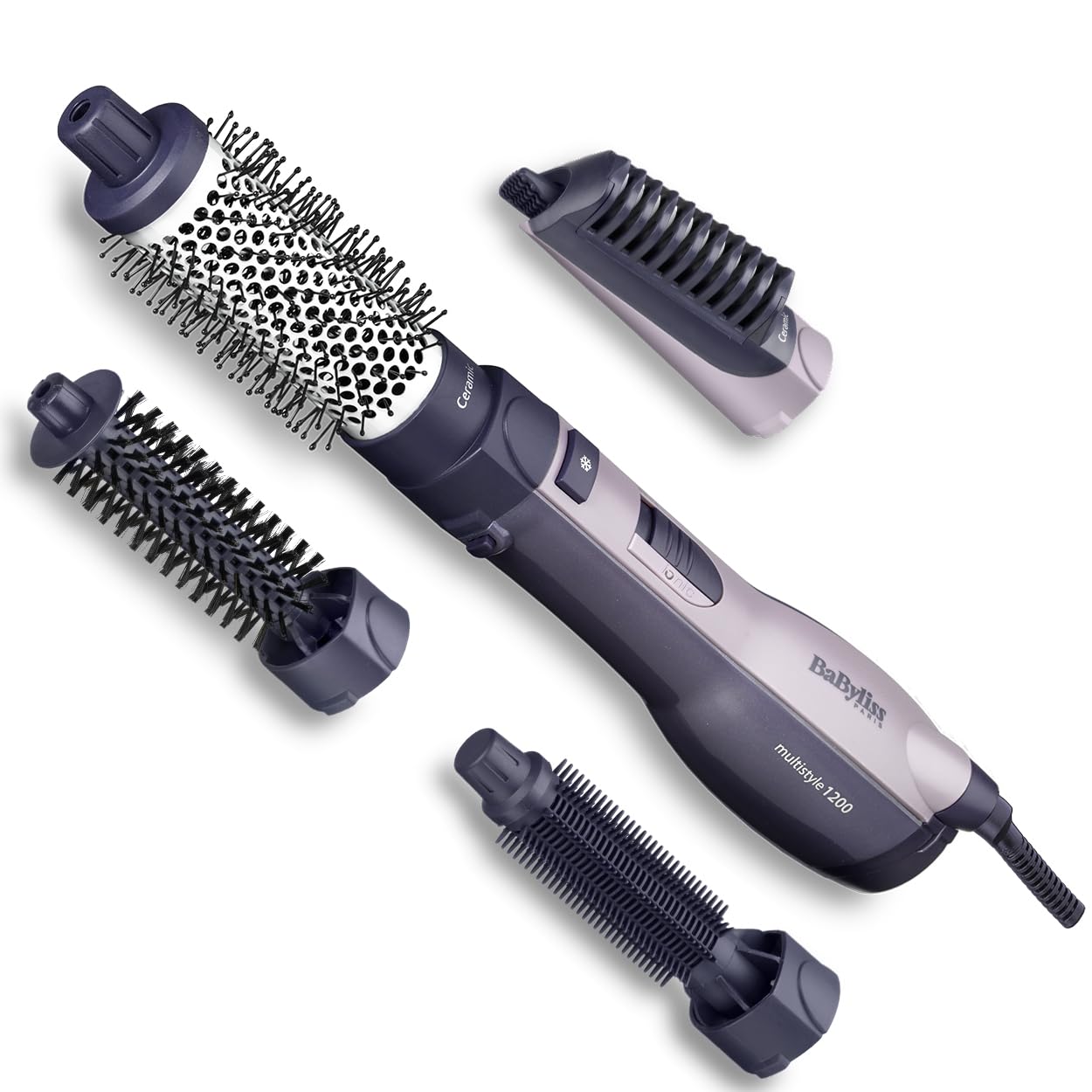 BaByliss AS121E Ionic Hot Air Brush with 4 Attachments