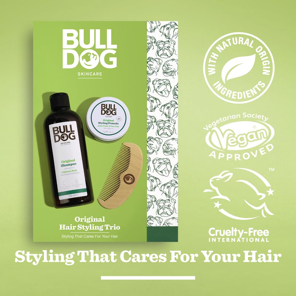 BULLDOG SKINCARE - Original Hair Styling Trio Giftset for Men | Hair Care Kit