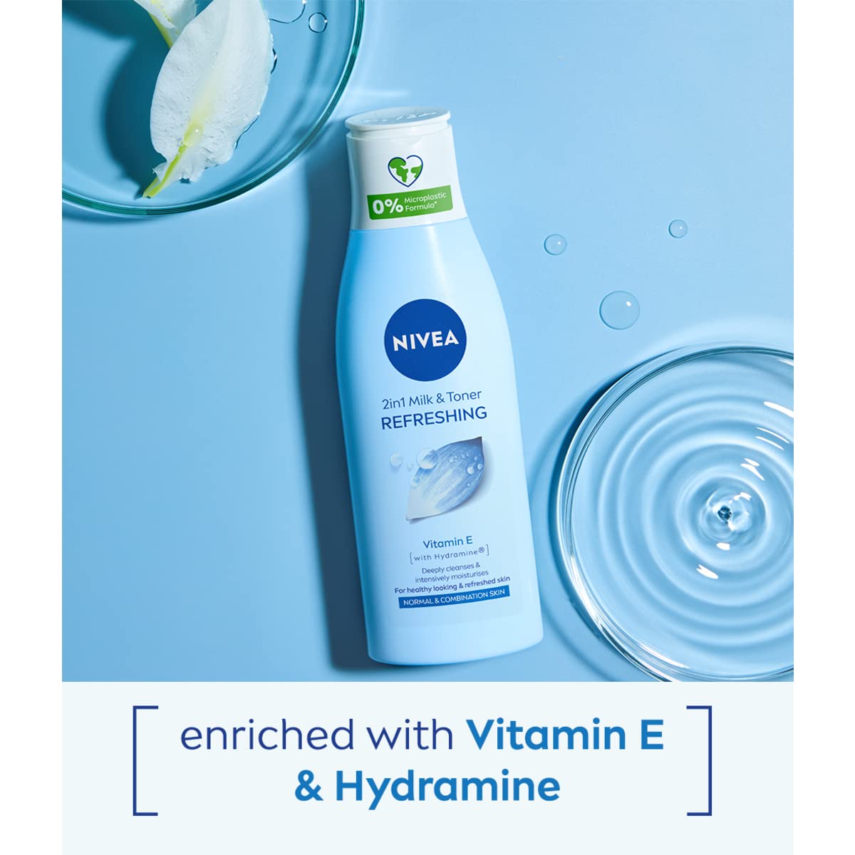 NIVEA 2-in-1 Refreshing Milk & Toner 200ml