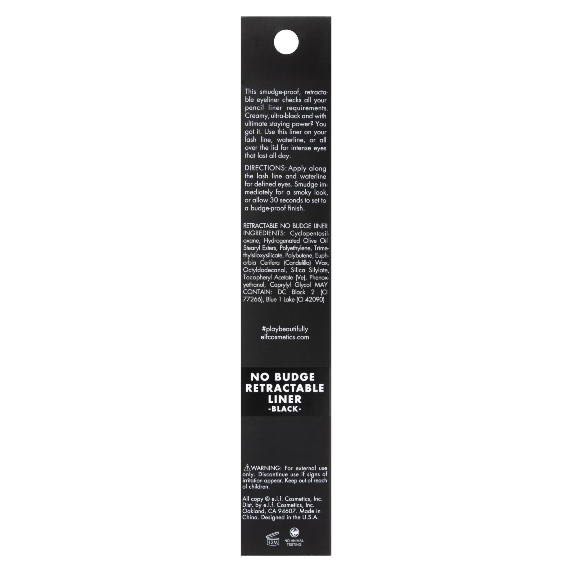 e.l.f. No Budge Retractable Eyeliner - Black