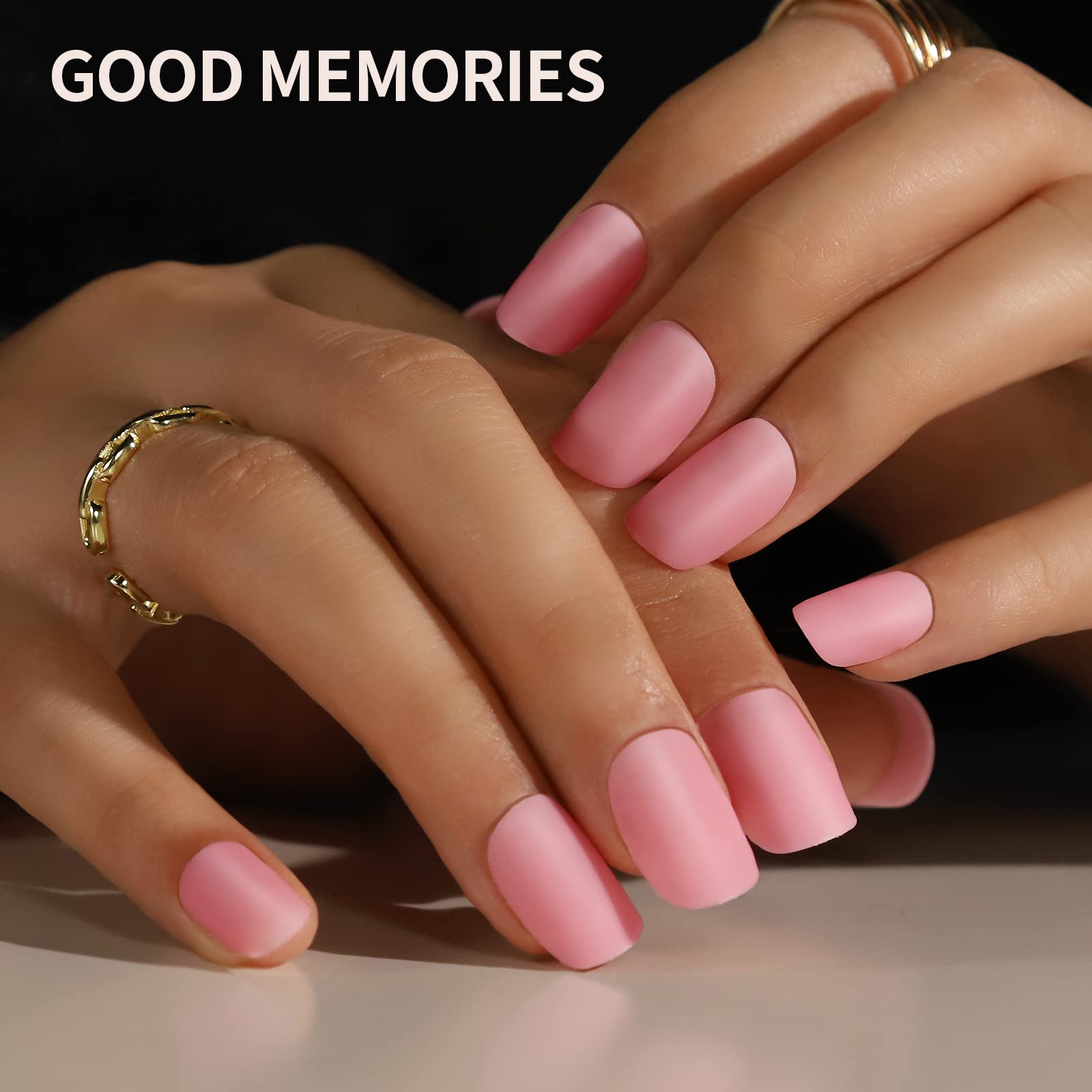 Short Square Press on Nails, Teenitor 576pcs Matte Short Fake Nails with Nail Glue, 24 Colors