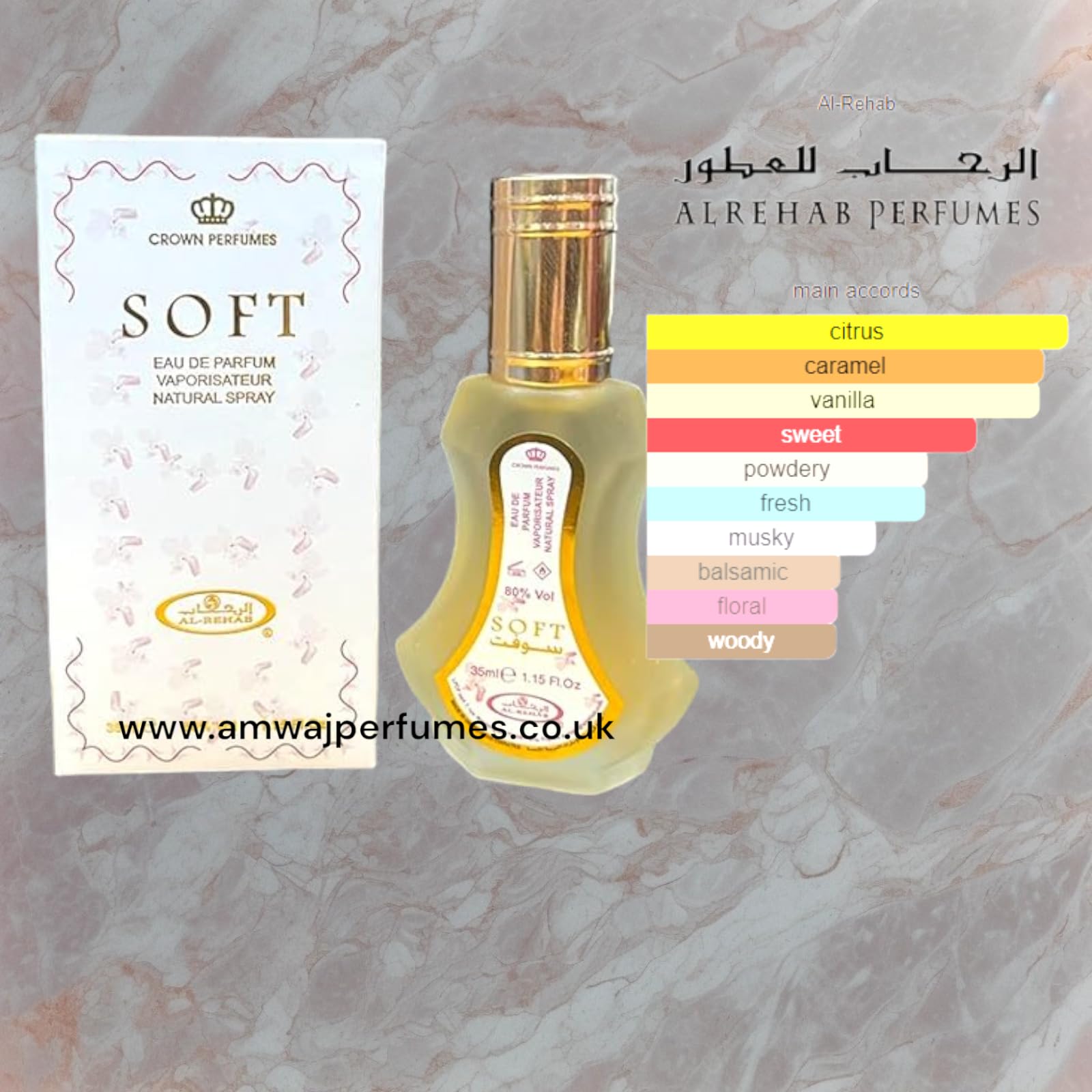Soft Al Rehab Elegant Citrus & Floral Perfume Spray 35ml