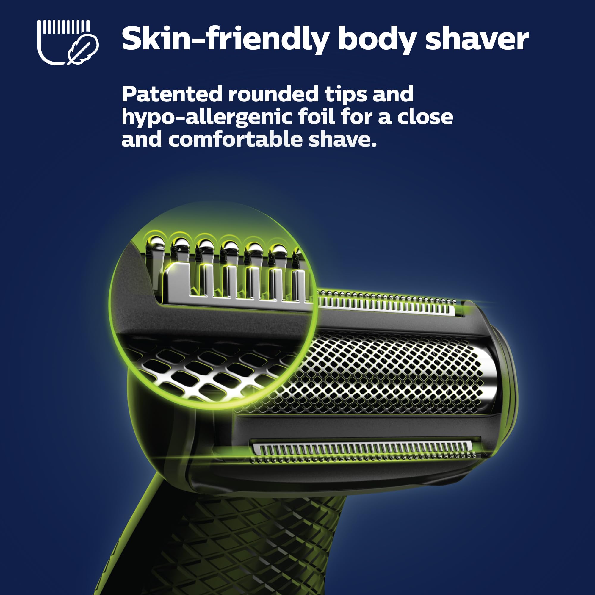 Philips Norelco Bodygroom Series 5000 Showerproof Body Trimmer for Men with Back Attachment, BG5025/40