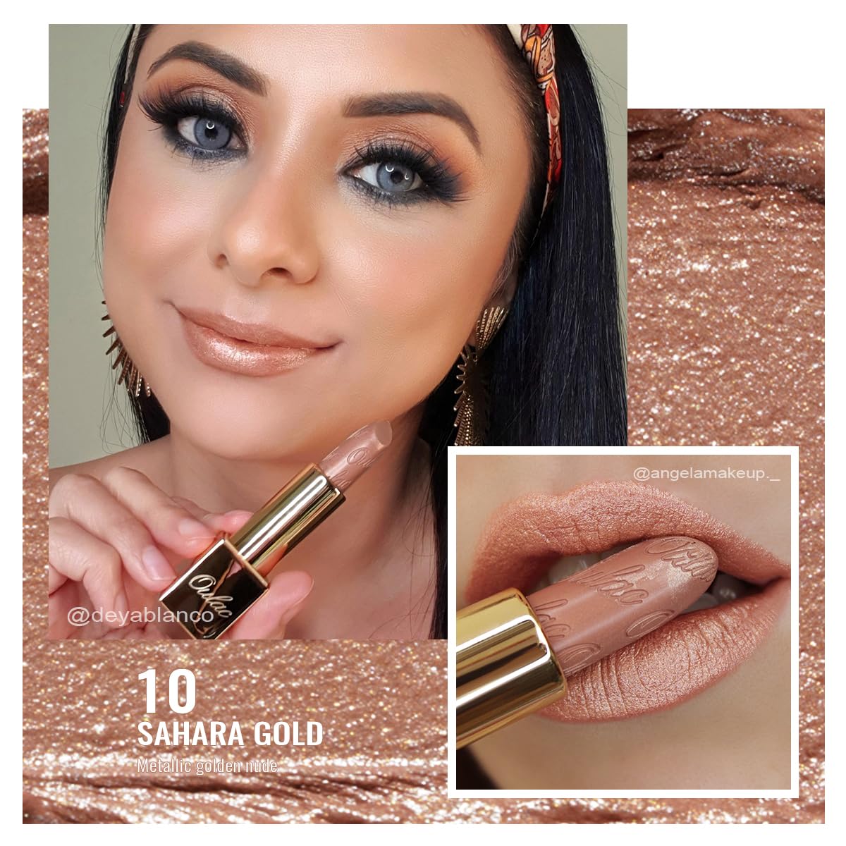 OULAC Sahara Gold Metallic Shine Lipstick