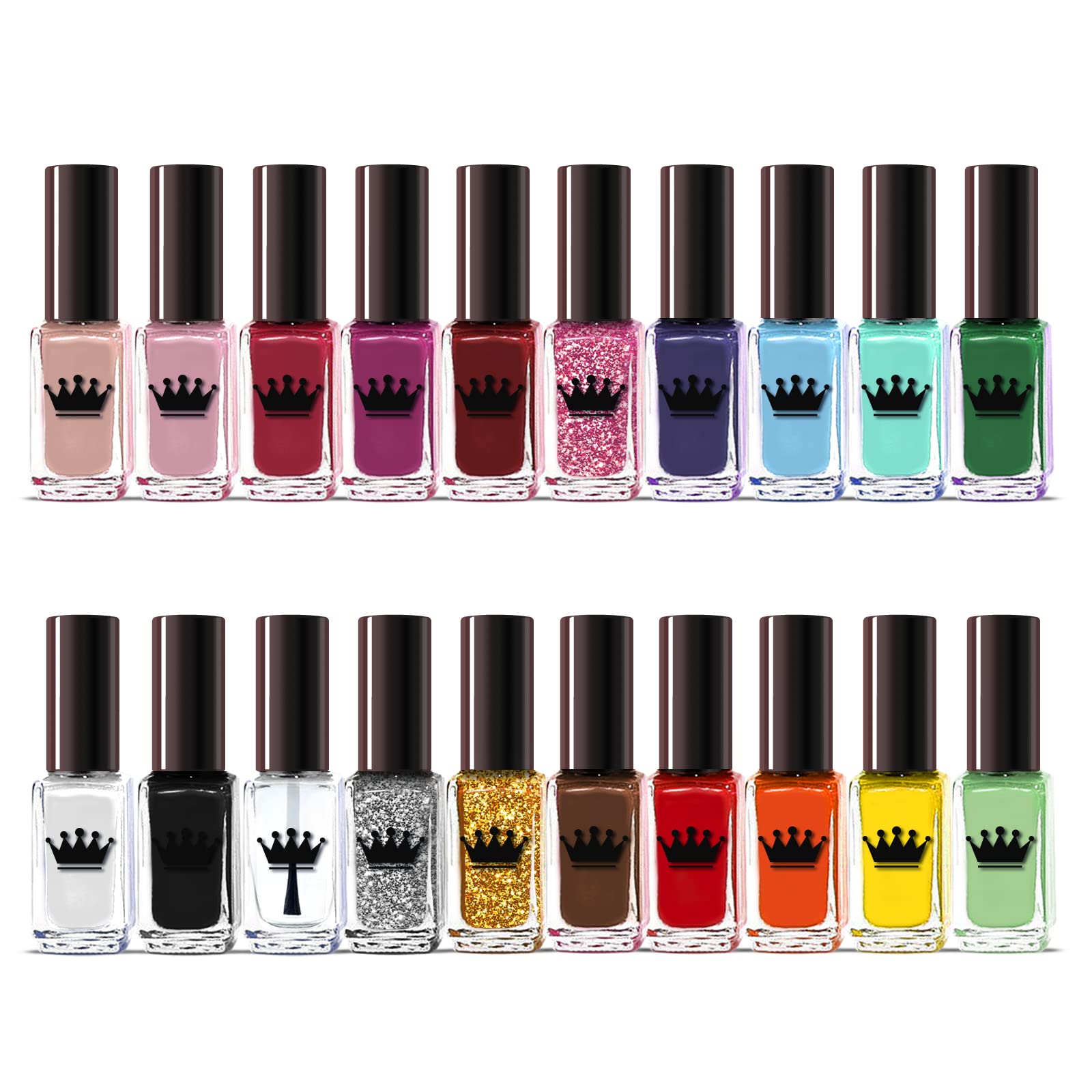 Beauty4Britain 20 Colour Nail Polish Set for Women 20 Different Rich Colours Quick Dry & Non Gel Nail Polish Deluxe Gift Box & 2 Bookmarks Included