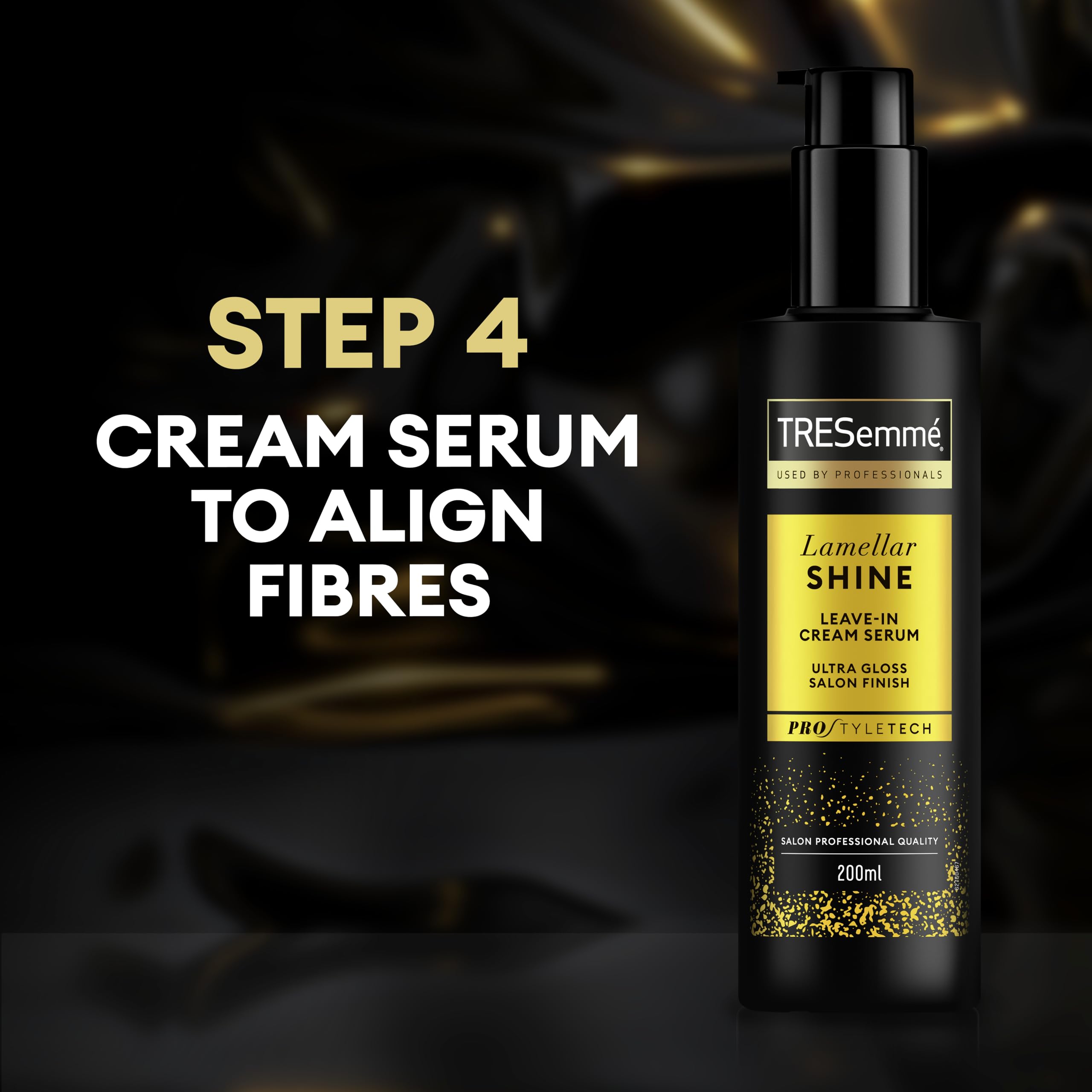 TRESemmé Lamellar Shine Leave-In Cream Hair Serum with patented Lamellar Technology hair treatment for an ultra-glossy salon finish 200 ml