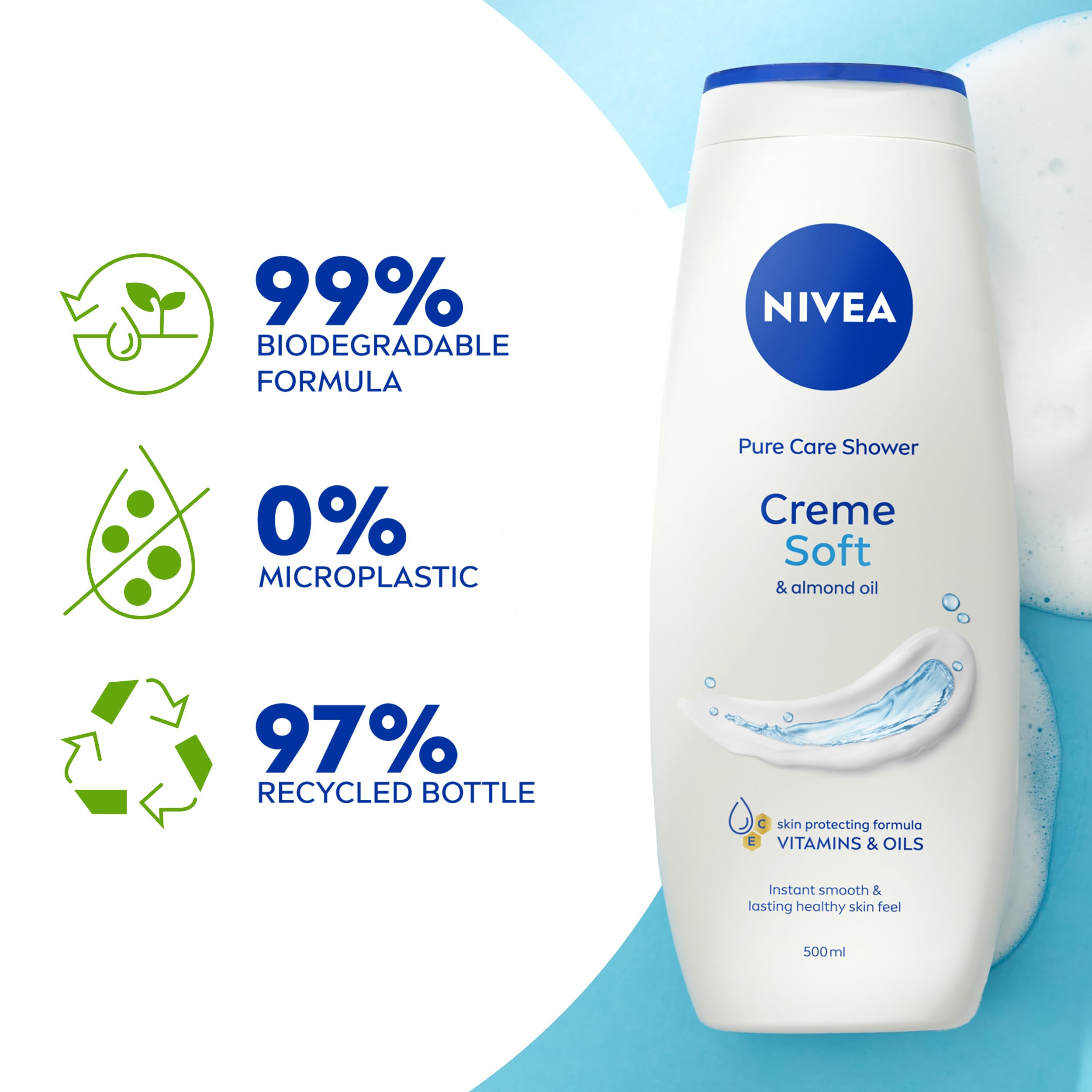 NIVEA Crème Soft Caring Shower Body Cream 500ml