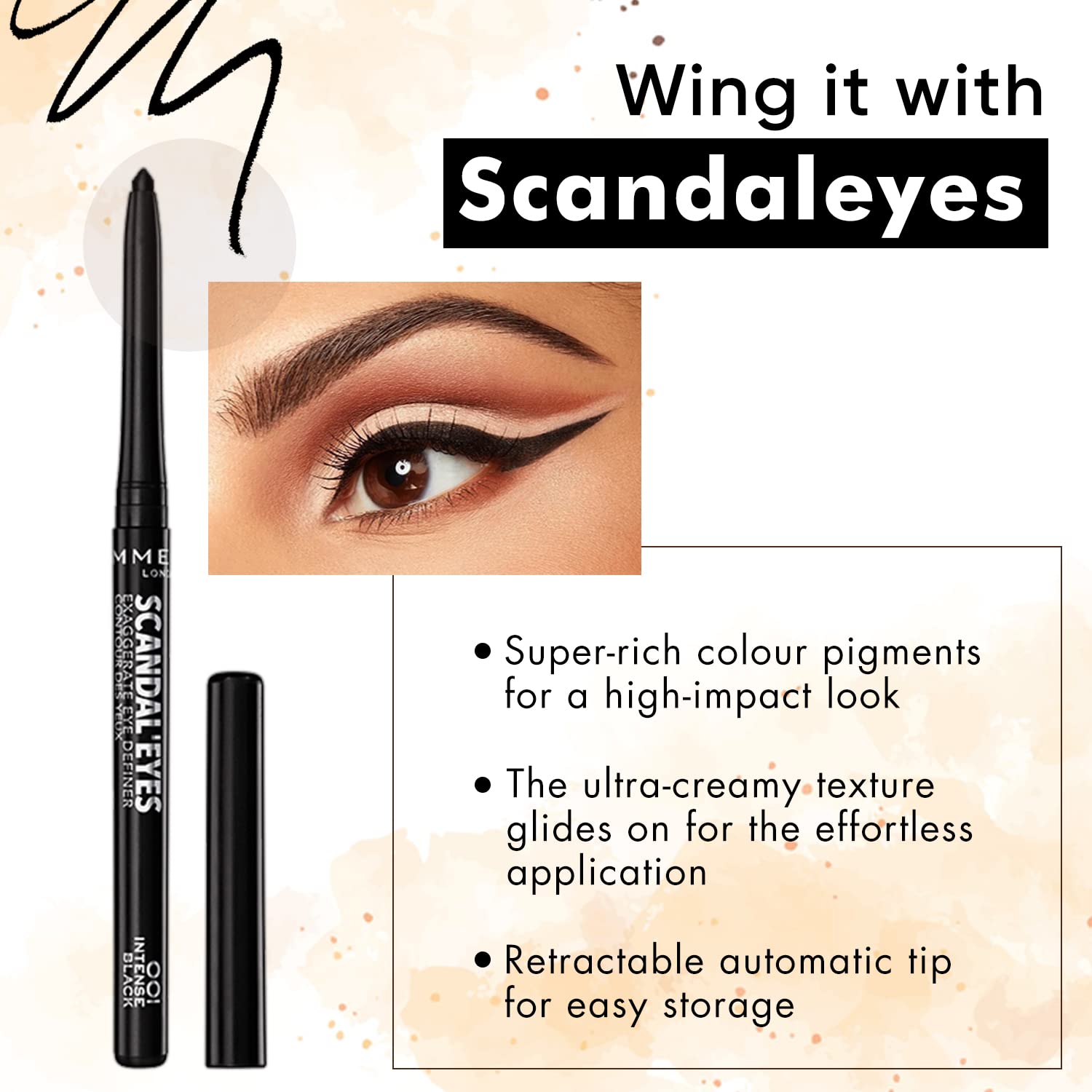 Rimmel London Scandaleyes Waterproof Eye Definer - Intense Black