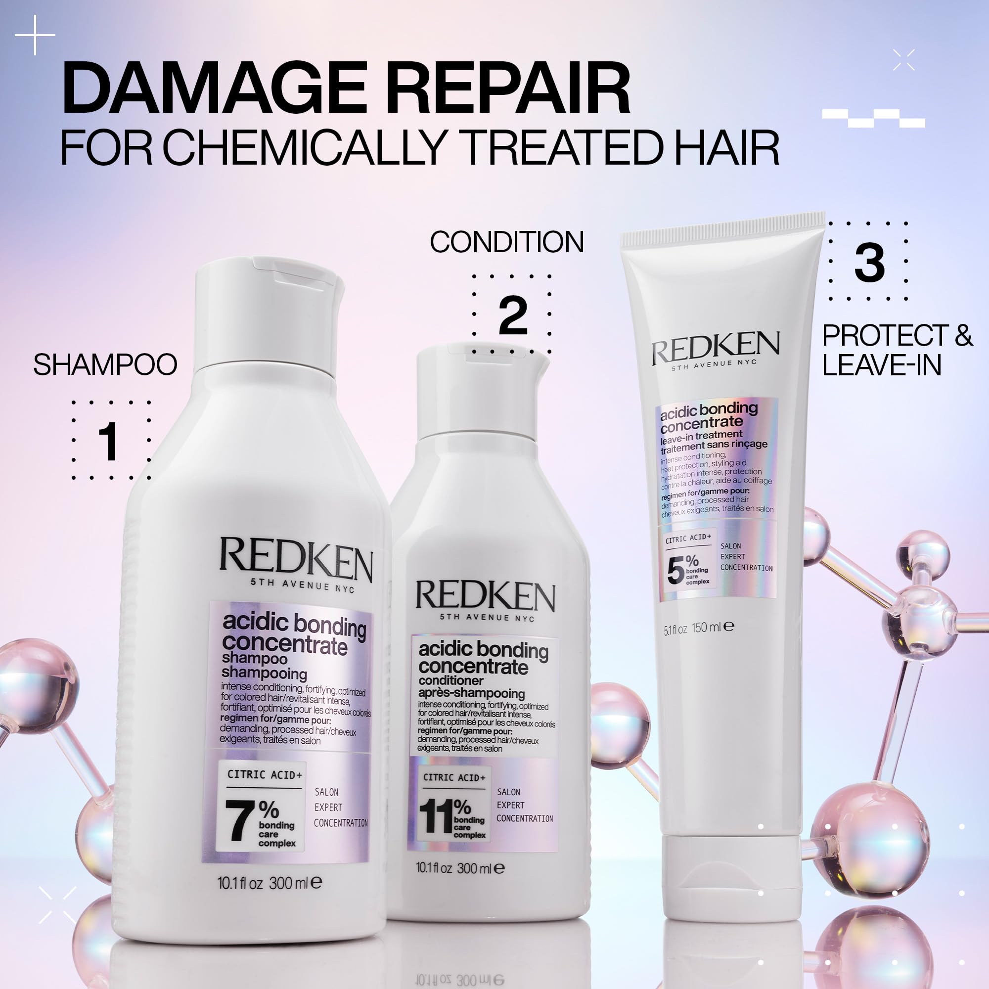 Redken Acidic Bonding Concentrate Shampoo & Conditioner Set 300ml