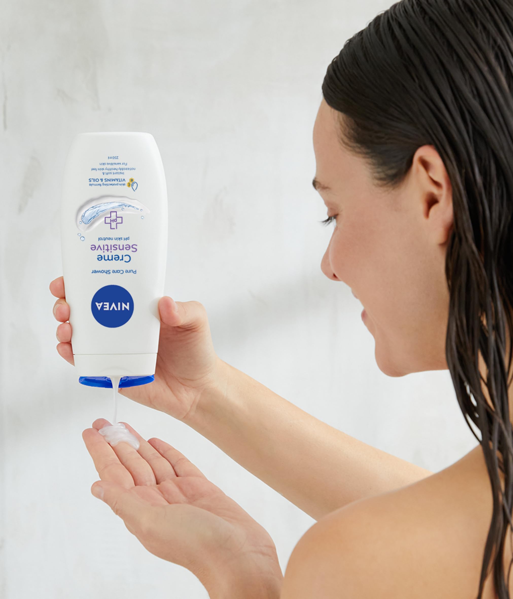 NIVEA Rich Moisture Shower Cream Gel for Sensitive Skin