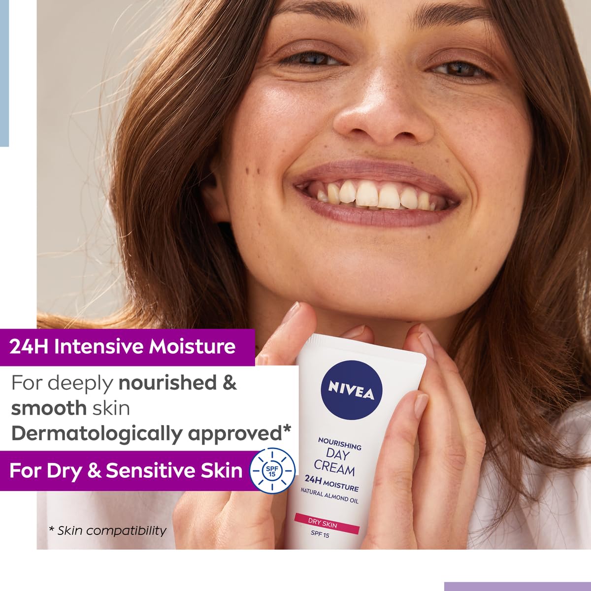 NIVEA Nourishing Day Cream for Sensitive Skin with SPF 15