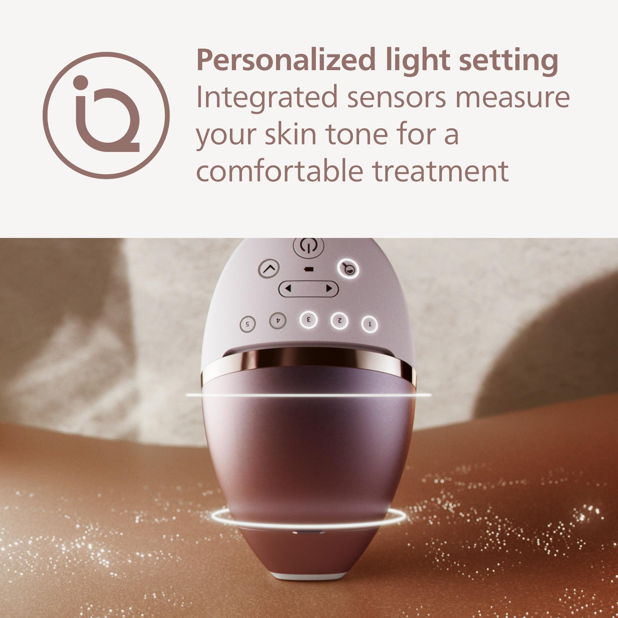 Philips Lumea 9900 Series, IPL Hair Removal Device, Laser Hair Removal Alternative, SenseIQ and SkinAI Technology, 4 Attachments for Body, Face, Bikini and Underarms, Corded & Cordless Use, BRI951/01