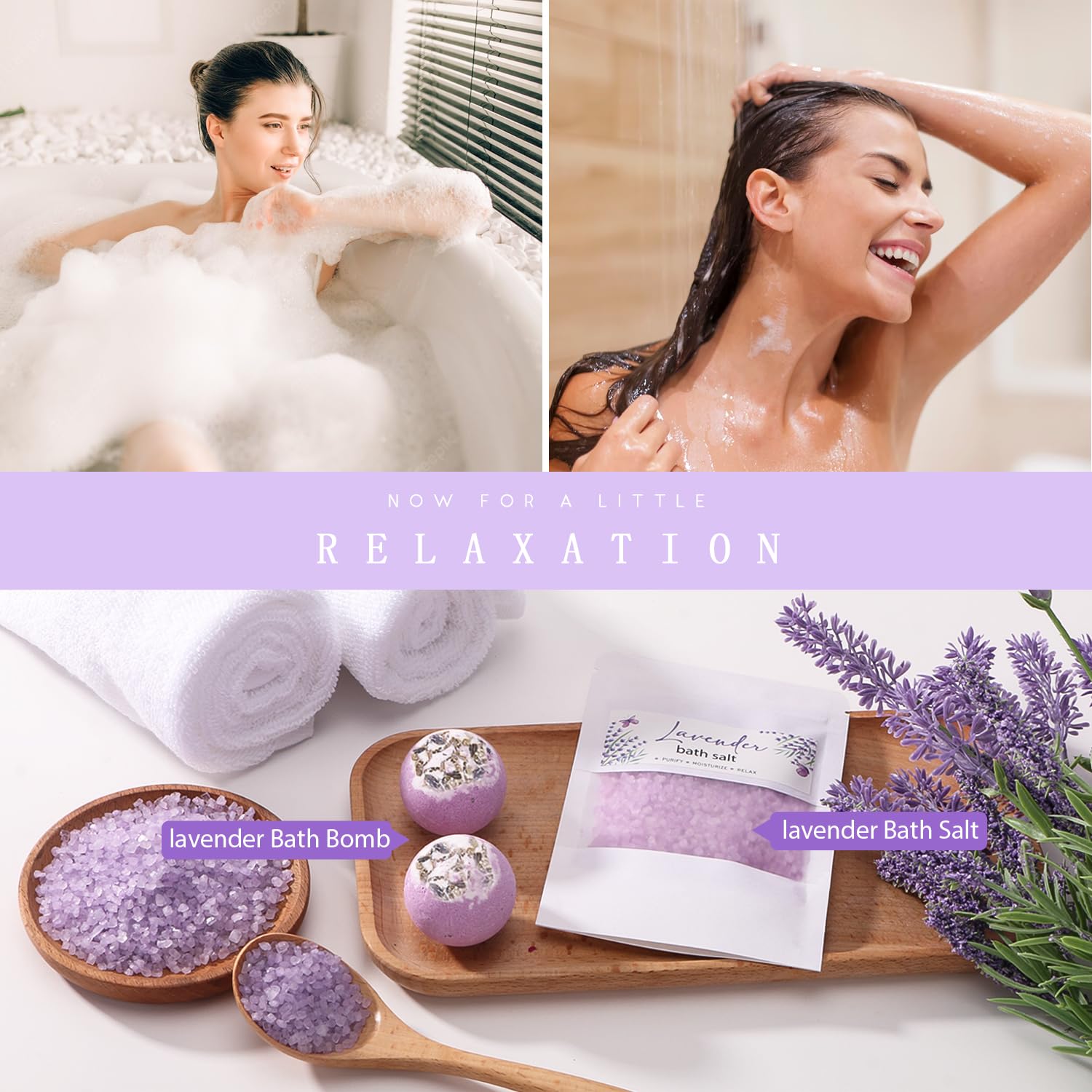 Birthday Gifts For Women, Lavender Pamper Gifts For Her, Ideas Gifts For Mum Wife Friend Sister, Relaxation Spa Ladies Gifts Care Package for Her, Anniversary Valentines Gifts for Her Friendship Gifts