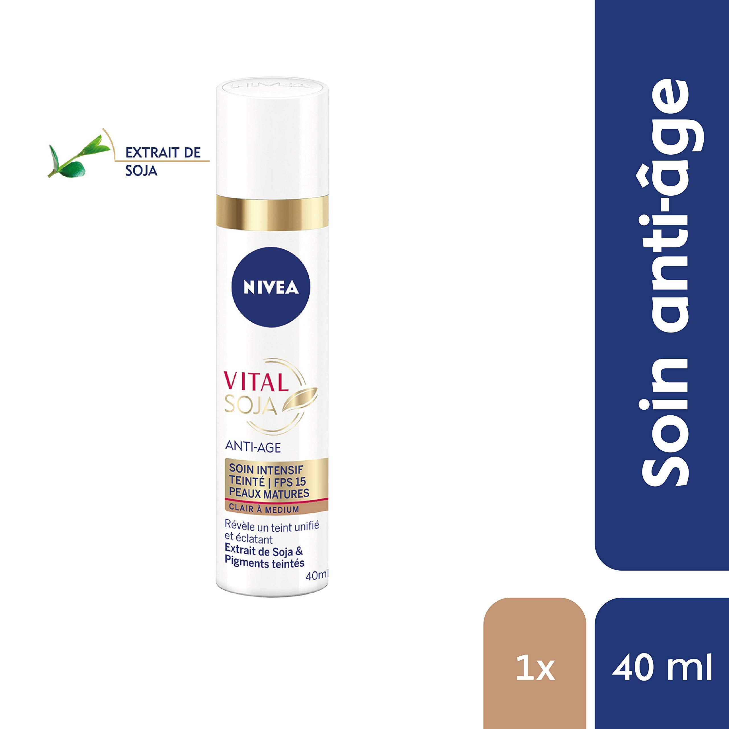 Nivea Vital Soy Anti-Ageing Serum SPF 15 - Light to Medium Tint