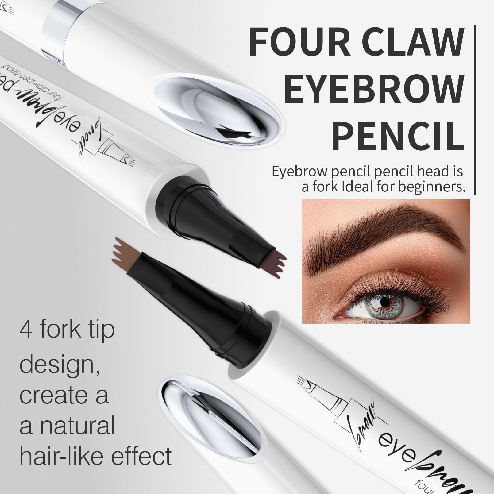 4-Tip Microblading Eyebrow Pen - Dark Brown
