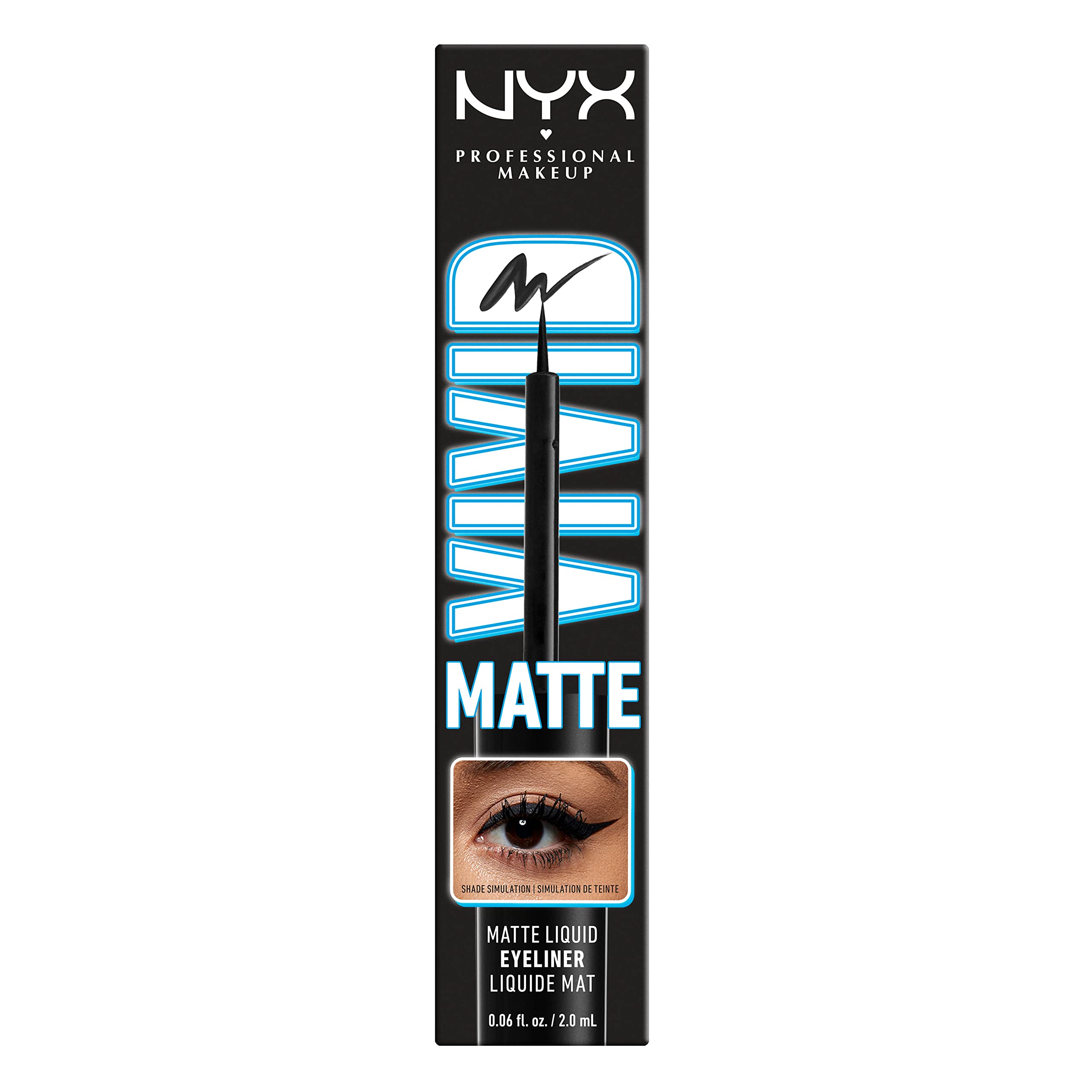 NYX Ultra-Pigmented Liquid Eyeliner - Vivid Matte Black