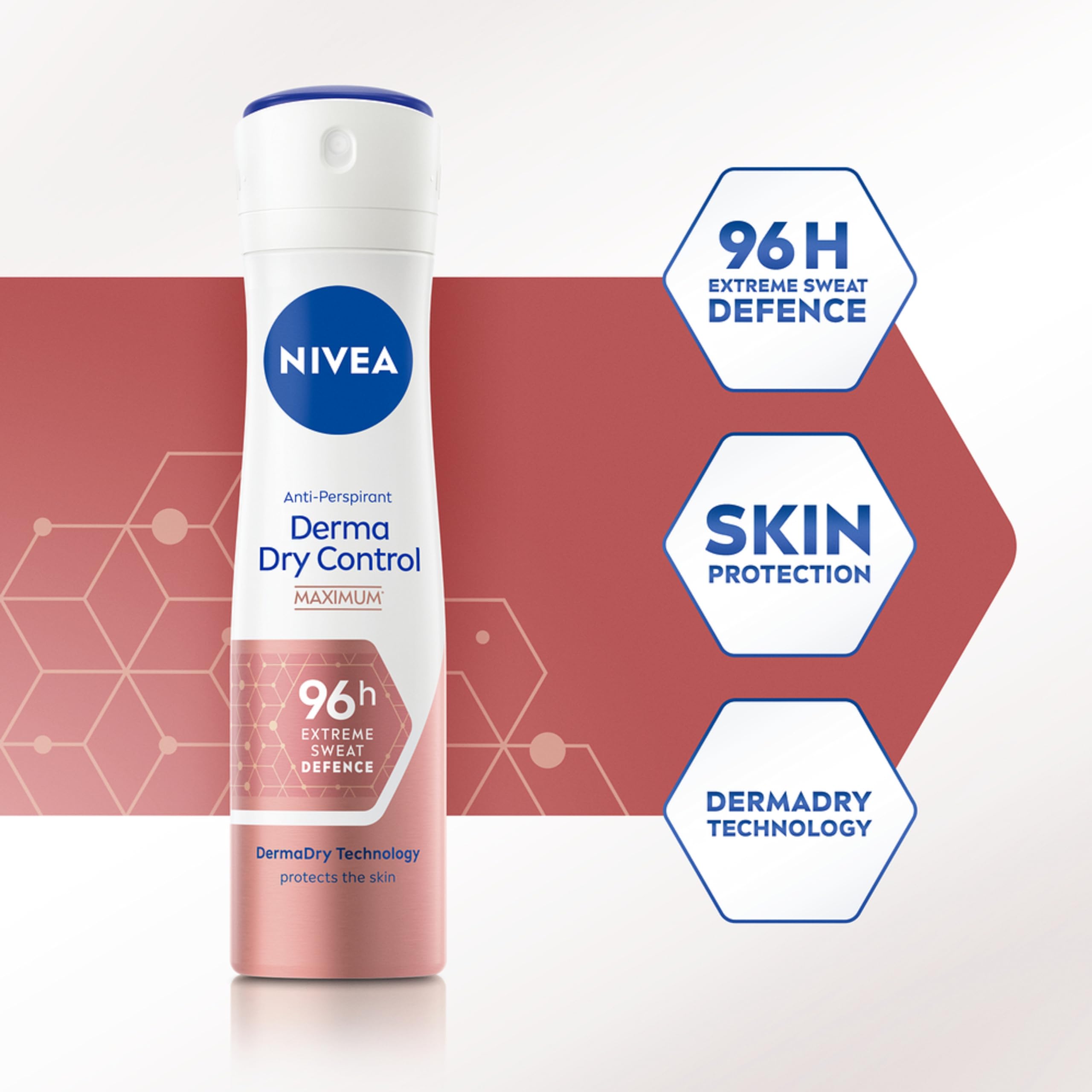 NIVEA Derma Dry Control 96h Antiperspirant Spray 200ml