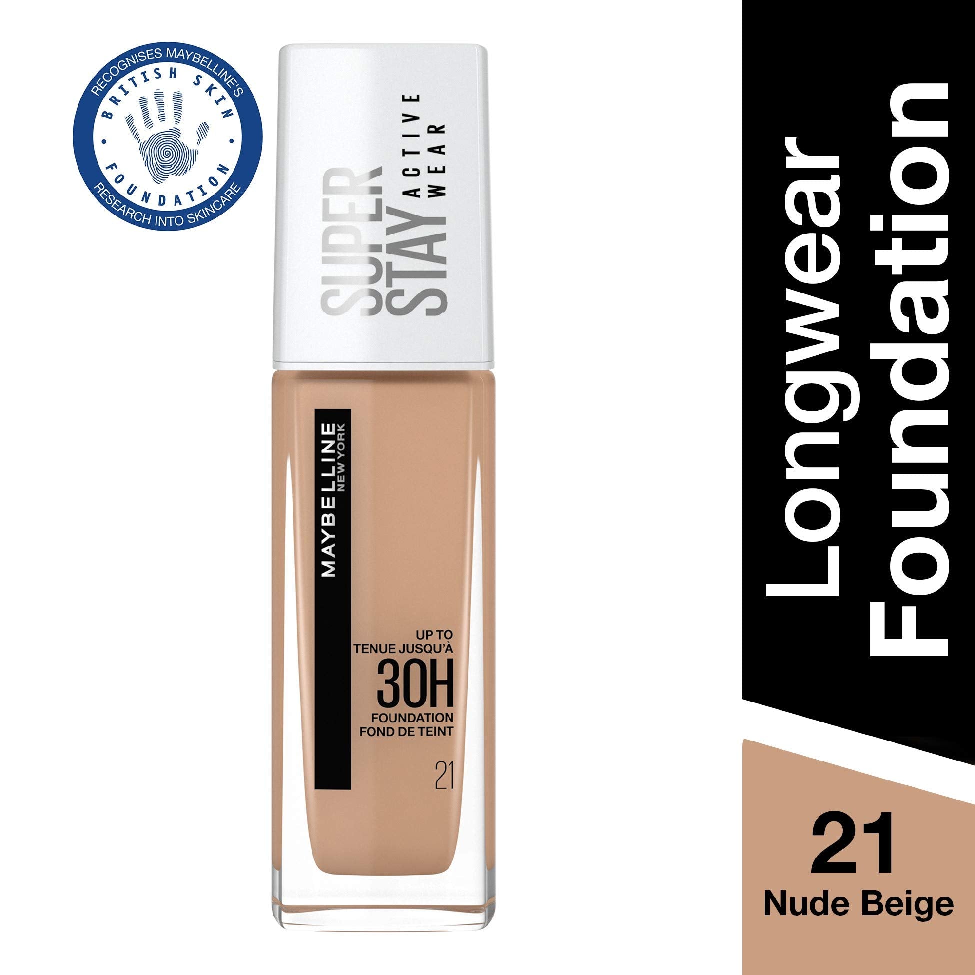 Maybelline Superstay Active Wear Foundation 30ml - Shade 21 Nude Beige