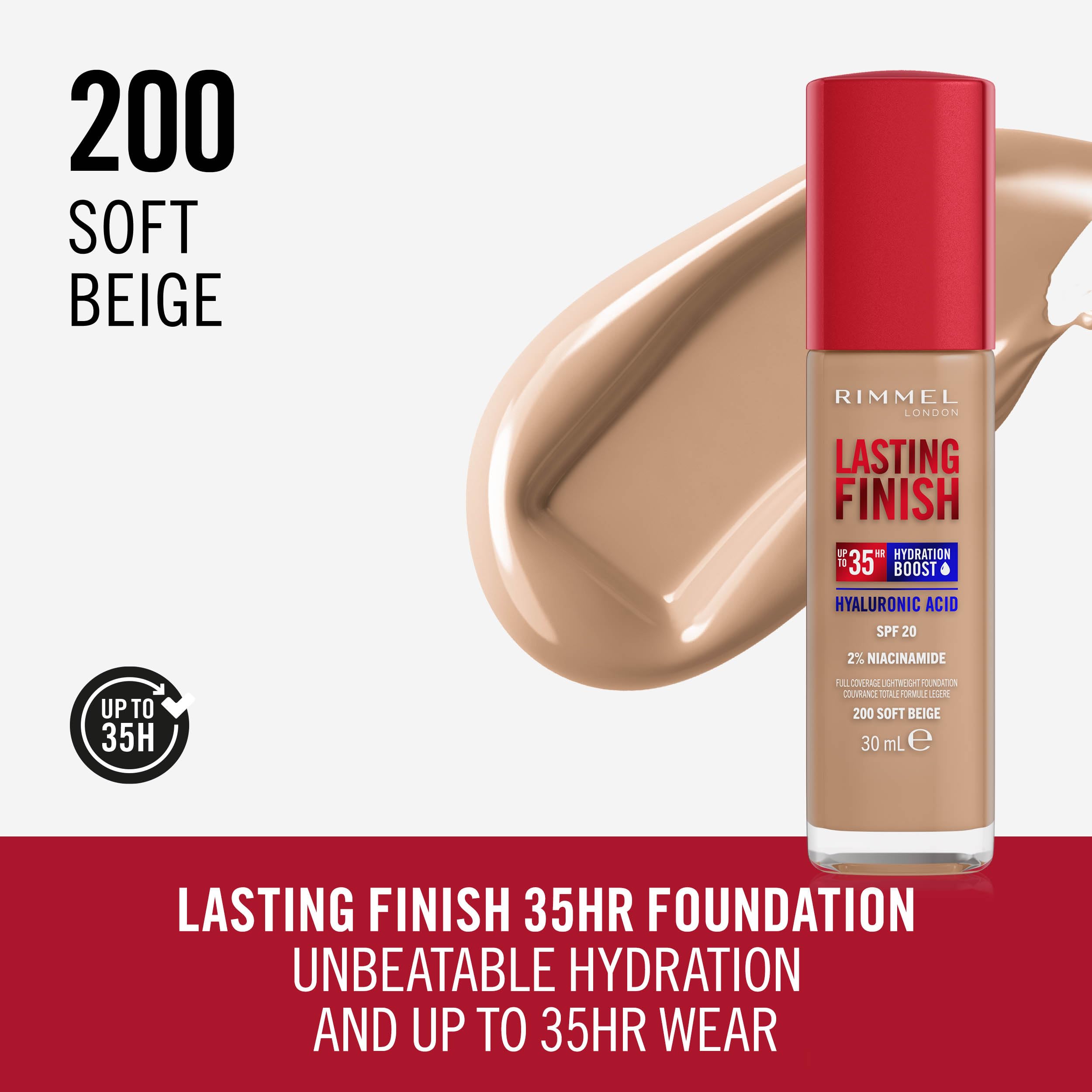 Rimmel Lasting Finish 35Hr Foundation - 200 Soft Beige