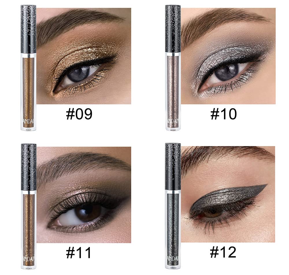 HOPHAT 12-Piece Waterproof Liquid Eyeshadow Set