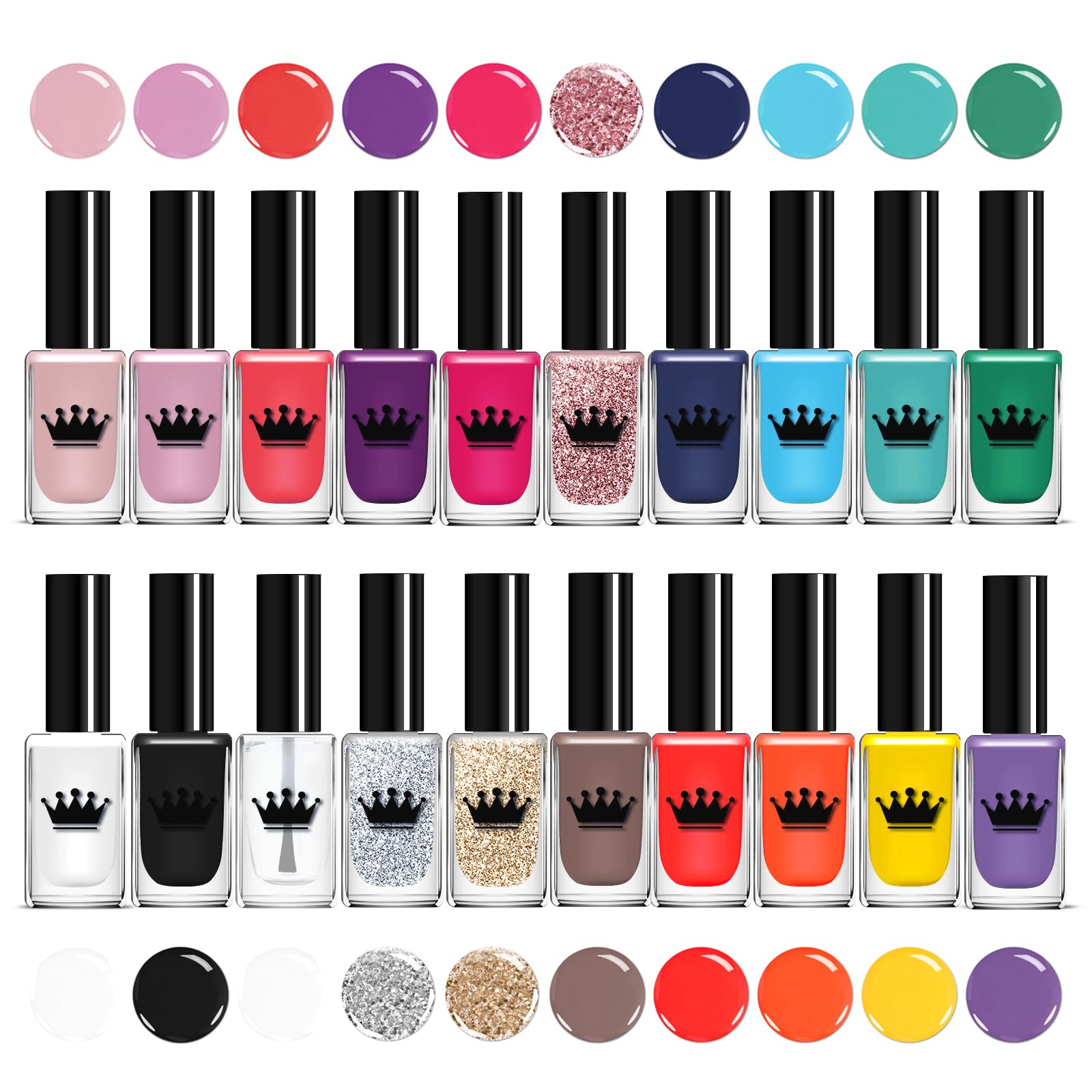 Beauty4Britain 20 Colour Nail Polish Set for Women 20 Different Rich Colours Quick Dry & Non Gel Nail Polish Deluxe Gift Box & 2 Bookmarks Included