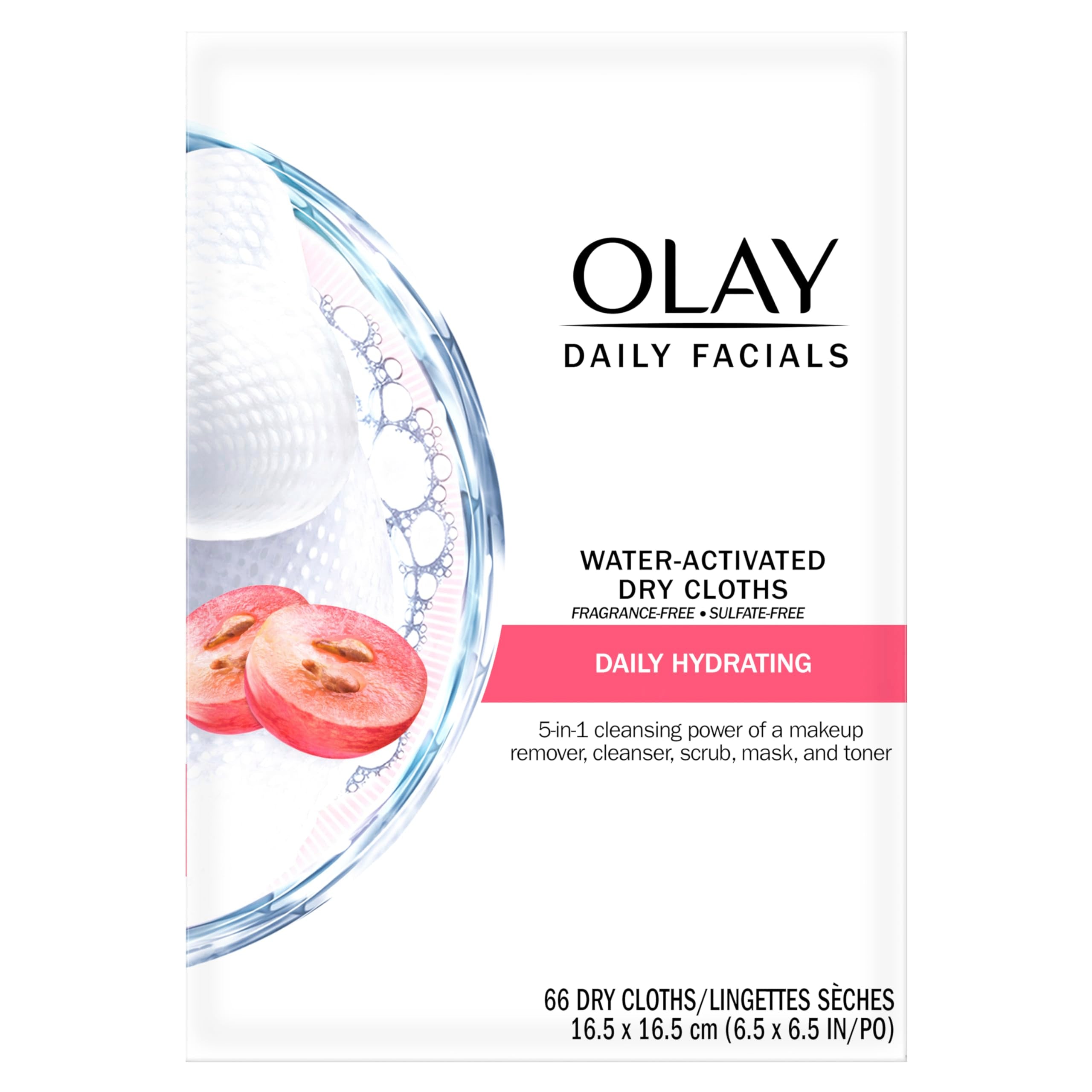 Olay Daily Facials 4-in-1 Cleansing Wipes - 66 Count