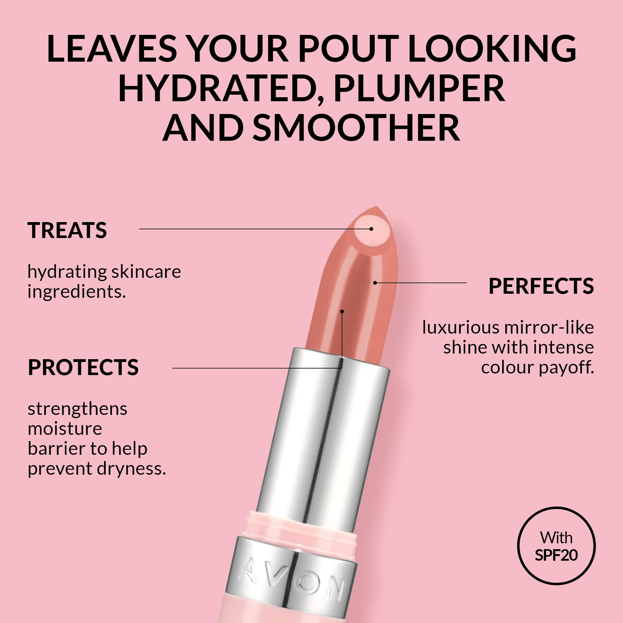 Avon Hydramatic Hydrating Shine Lipstick - Hydra Shine Peach