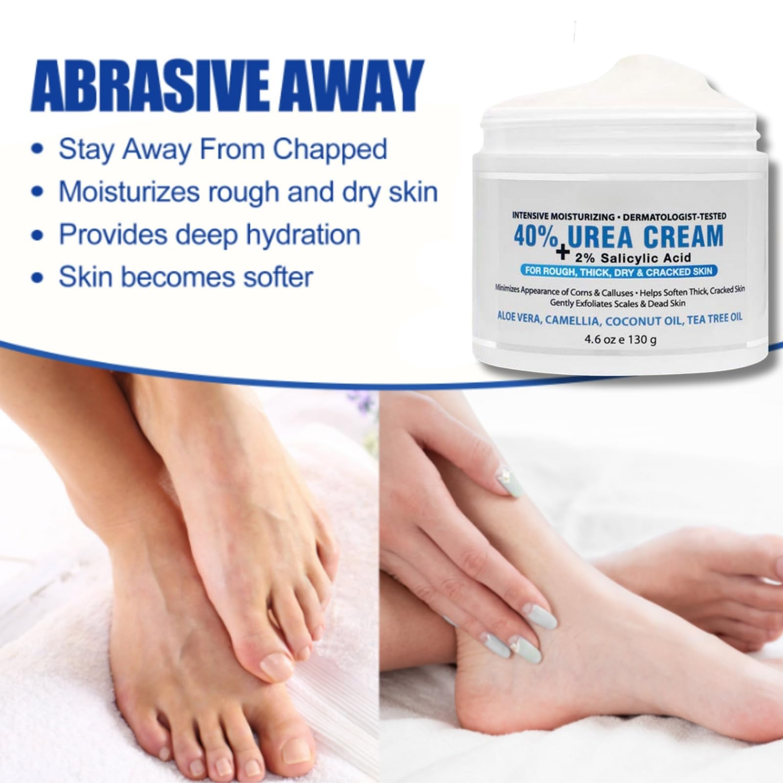 ISBEAUSOLS 40% Urea Foot Cream with Salicylic Acid & Tea Tree