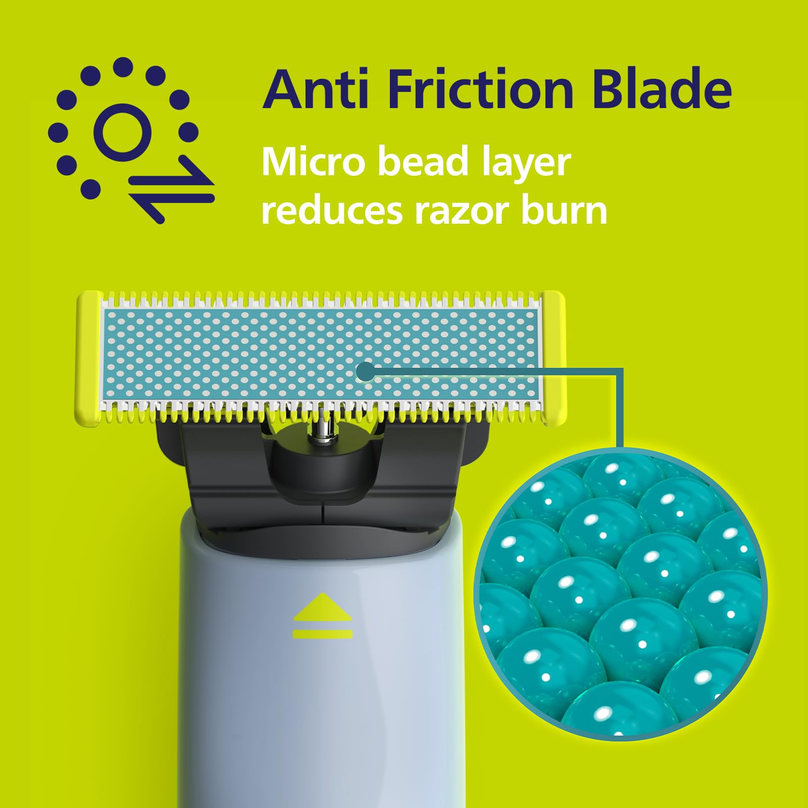 Philips OneBlade First Shave, Authentic Teen Hybrid Electric Shaver. Incl. 2X Anti-Friction Blades (8 Months Supply), Model QP1324/30