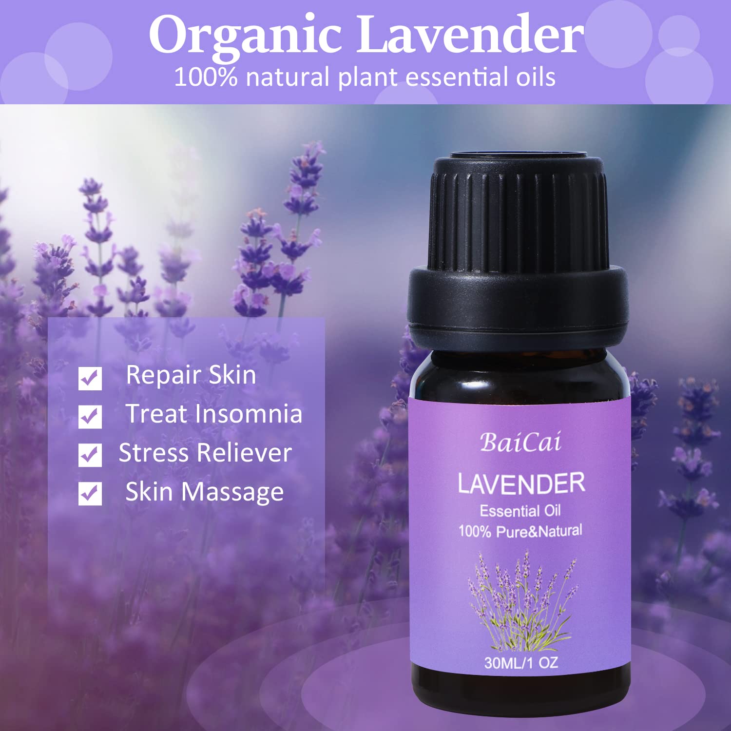 BaiCai Lavender Self-Care Pamper Gift Set