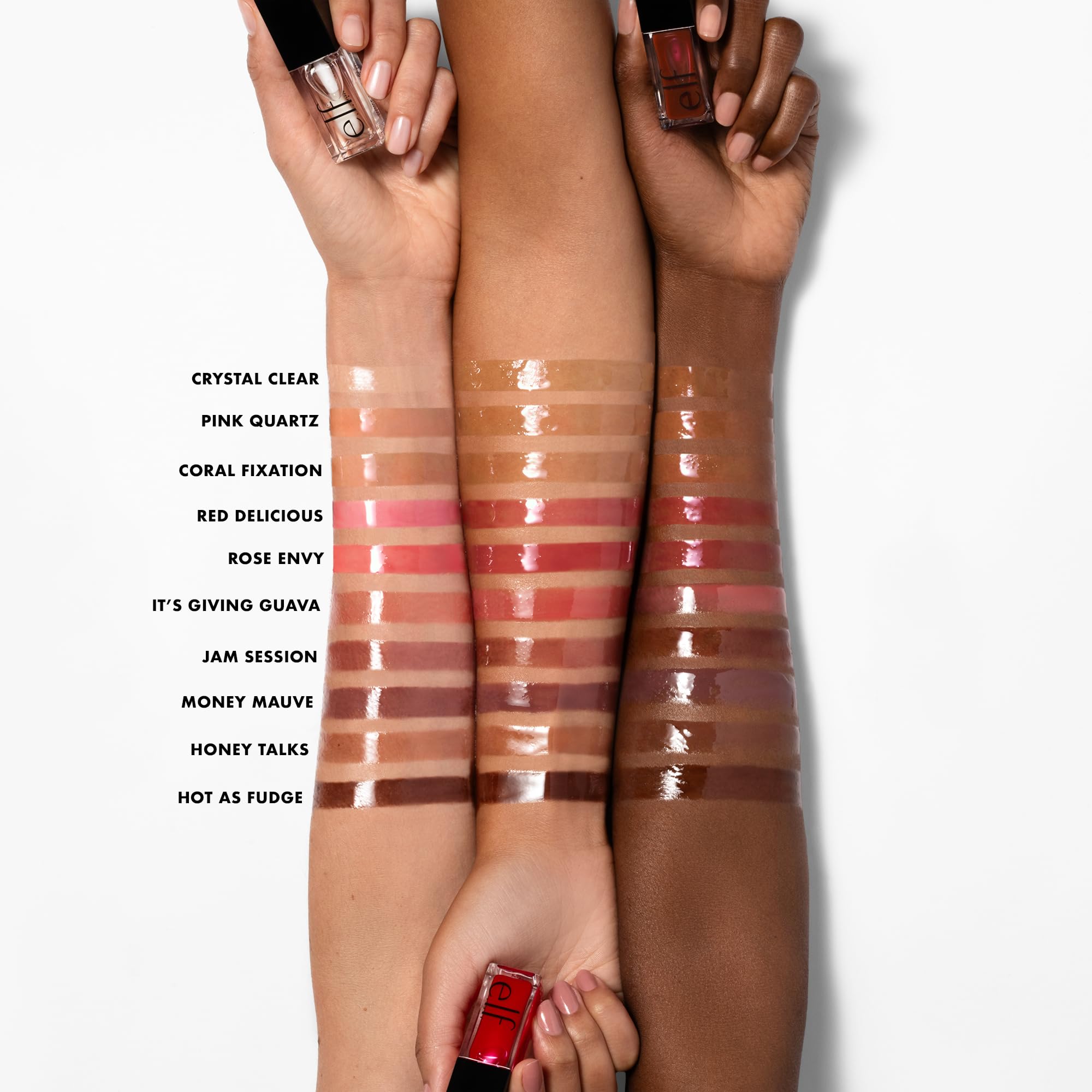 e.l.f. Glow Reviver Lip Oil, Nourishing Tinted Lip Oil For A High-Shine Finish, Infused With Jojoba Oil, Vegan & Cruelty-Free, Crystal Clear