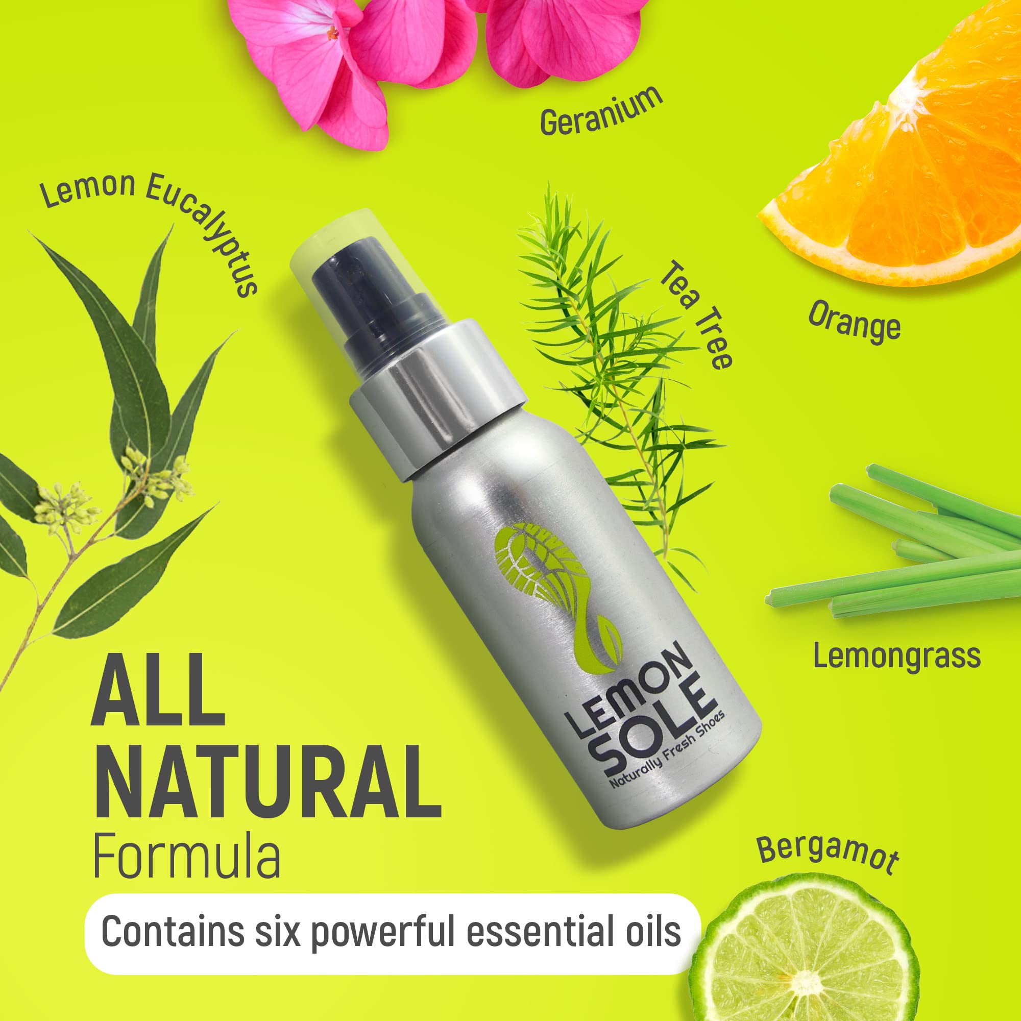 Lemon Sole Natural Shoe Deodoriser 30ml