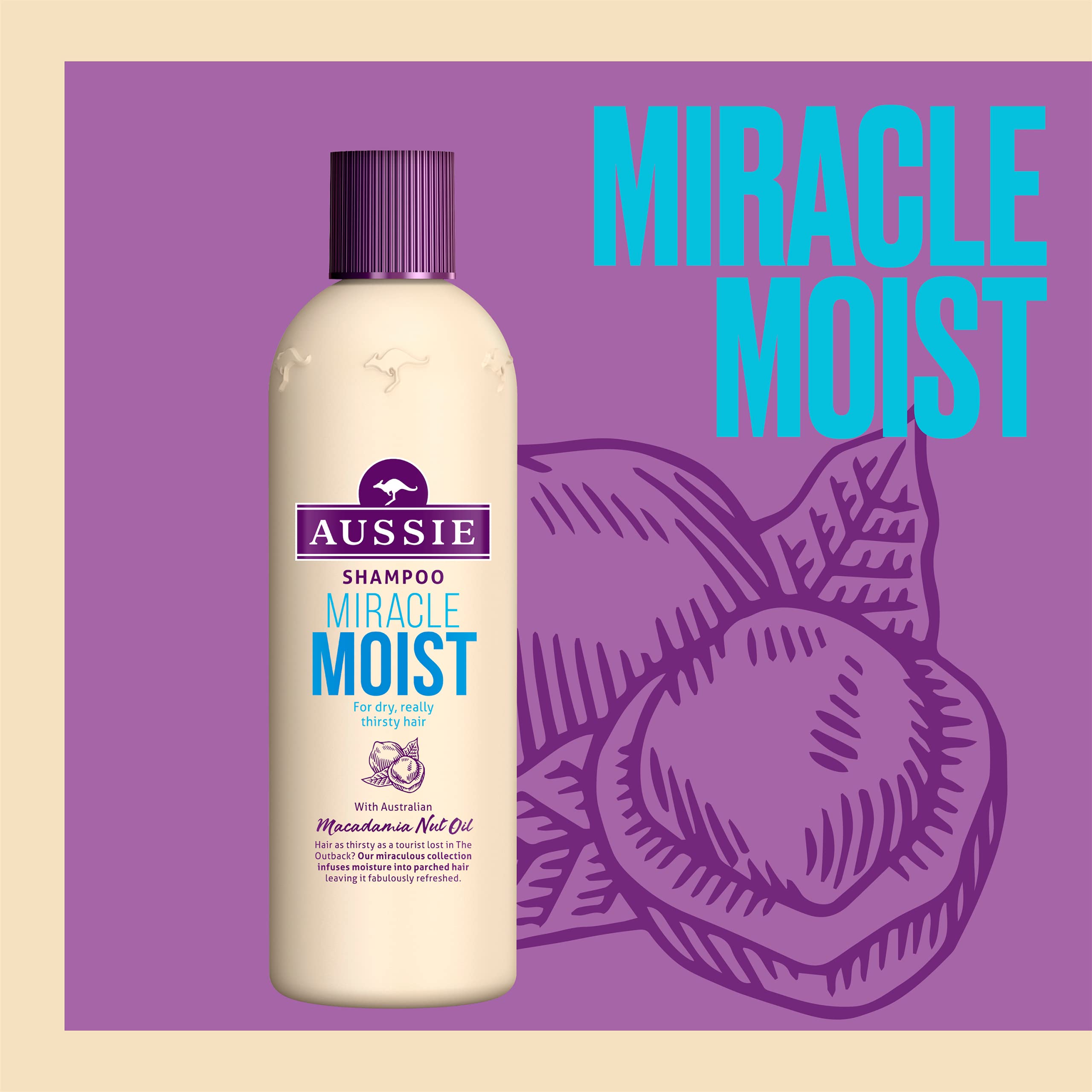 Aussie Miracle Moist Shampoo for Dry & Damaged Hair