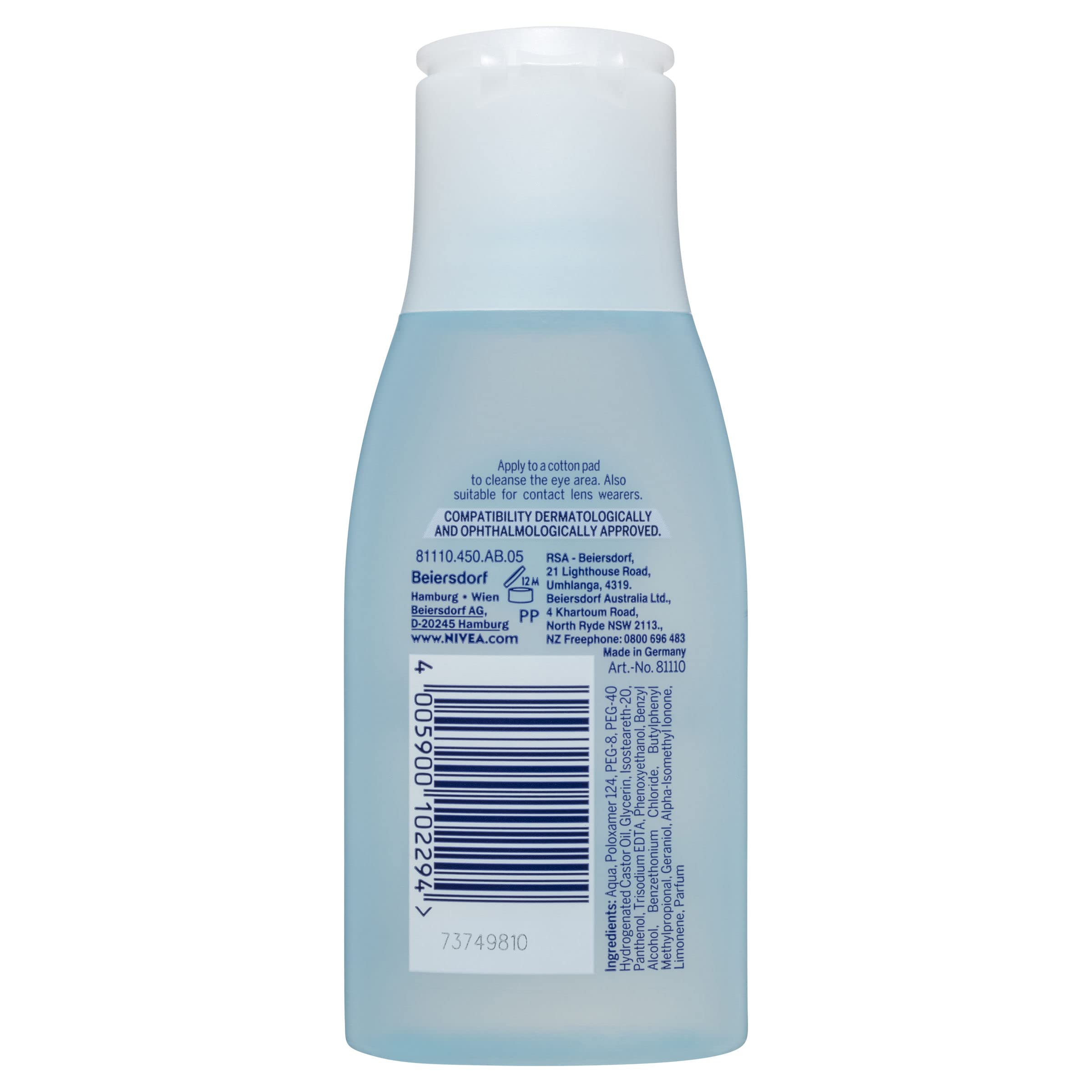 NIVEA Visage Oil-Free Eye Make-Up Remover 125ml