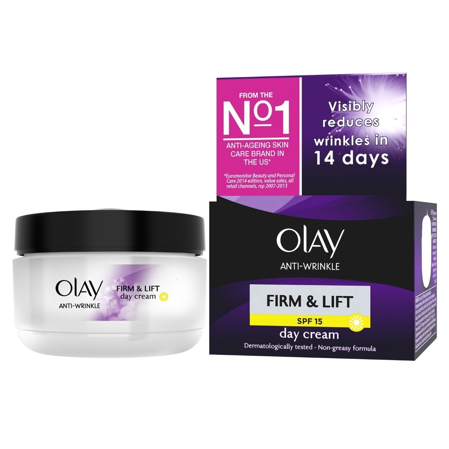 Olay Anti-Wrinkle Firm & Lift Day Cream SPF 15 - Pack of 3