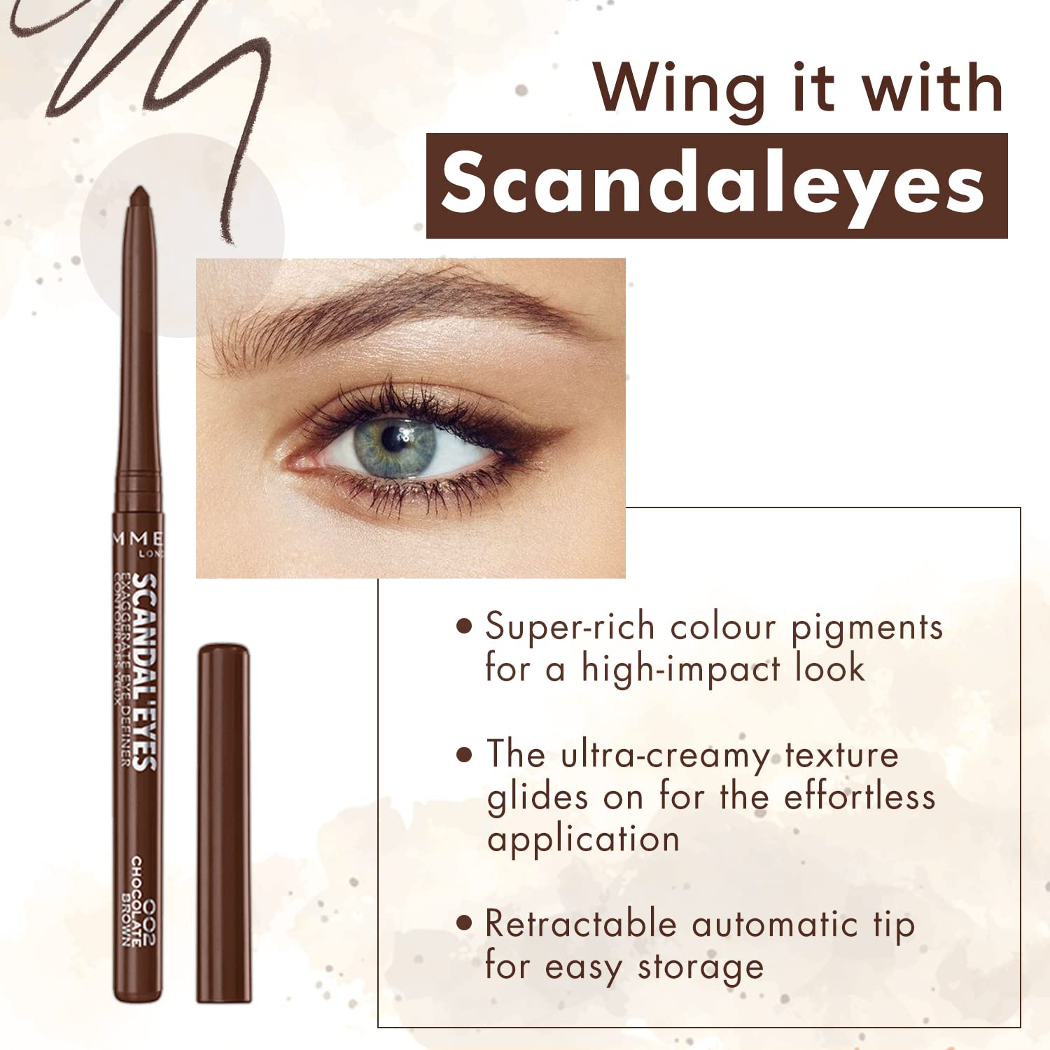 Rimmel Scandaleyes Exaggerate Eye Definer - Chocolate Brown