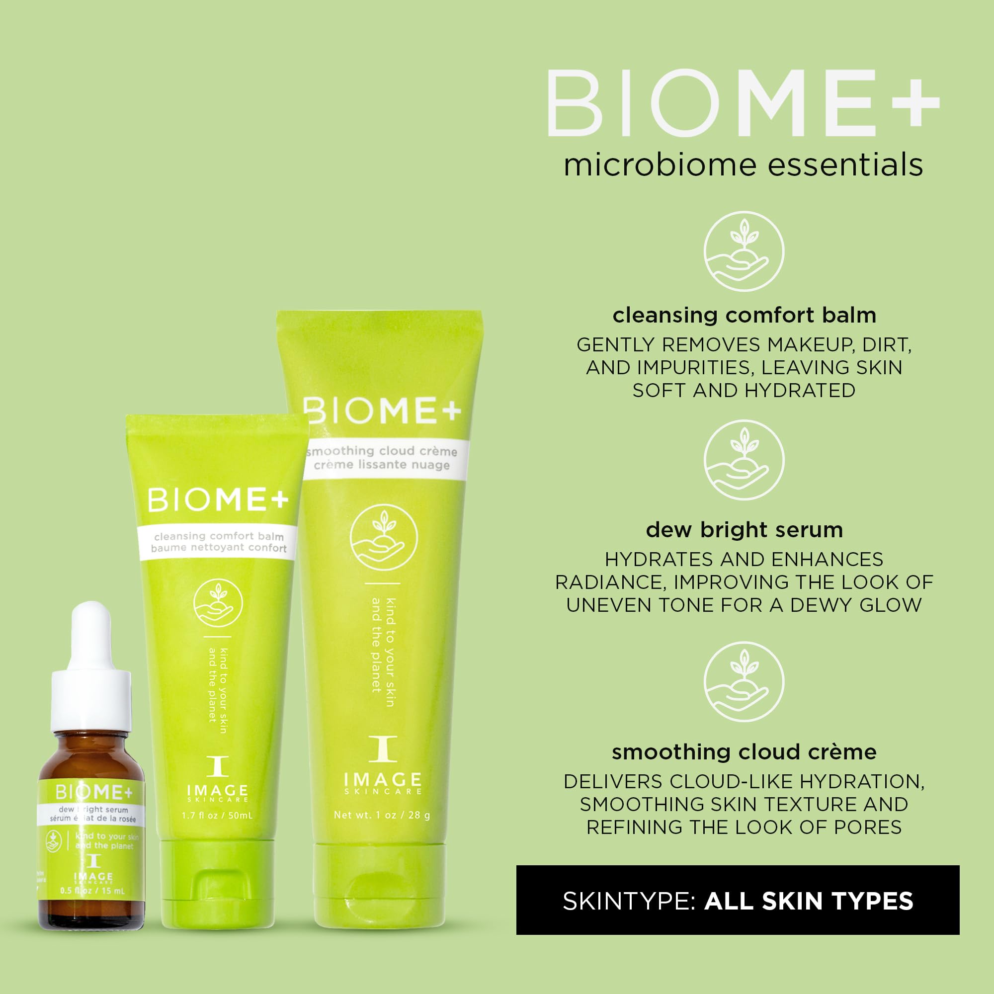 IMAGE Skincare BIOME+ Microbiome Essentials Travel Trio